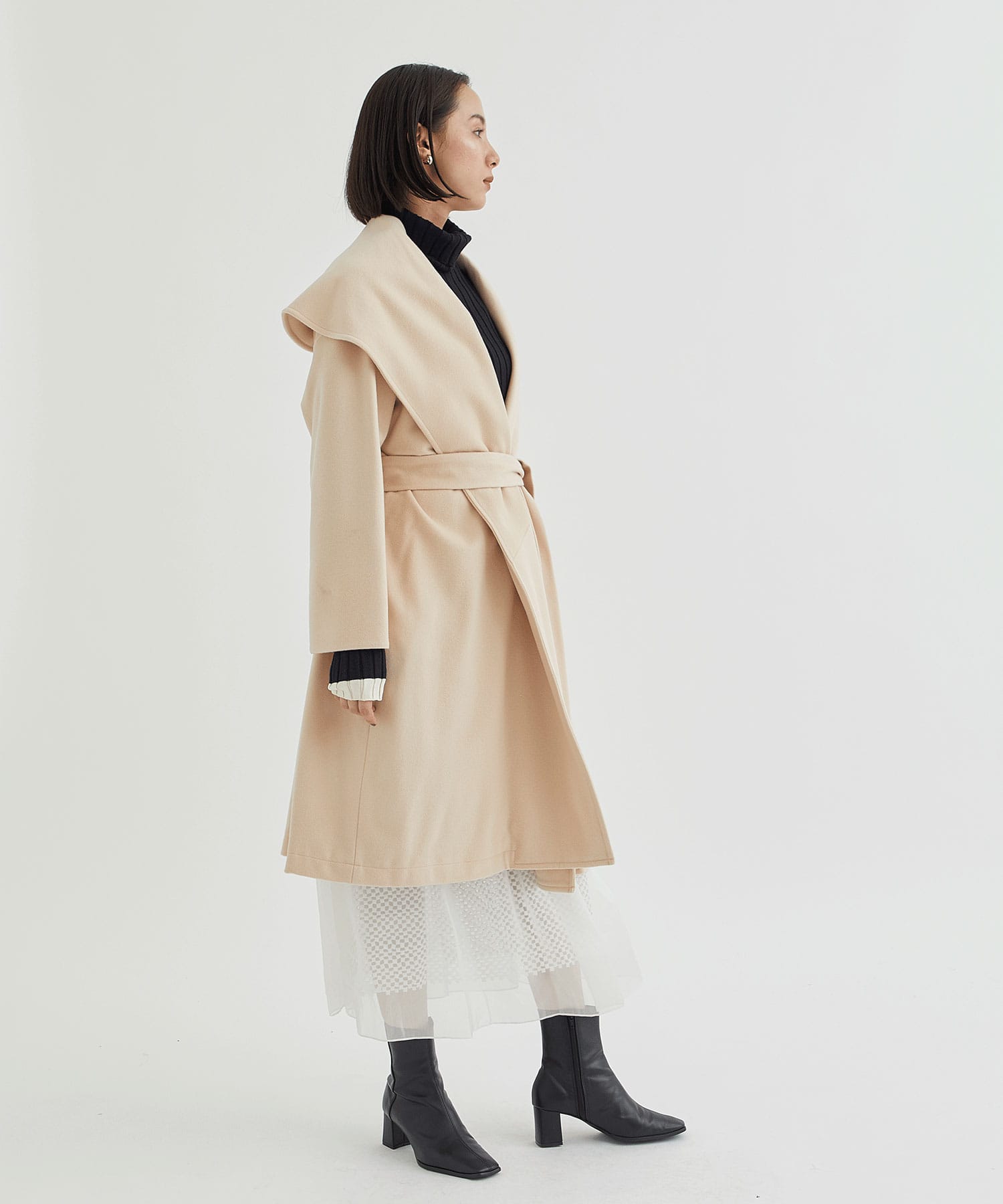 別注Shawl color coat(S LIGHT BEIGE): : WOMEN｜THE TOKYO ONLINE STORE