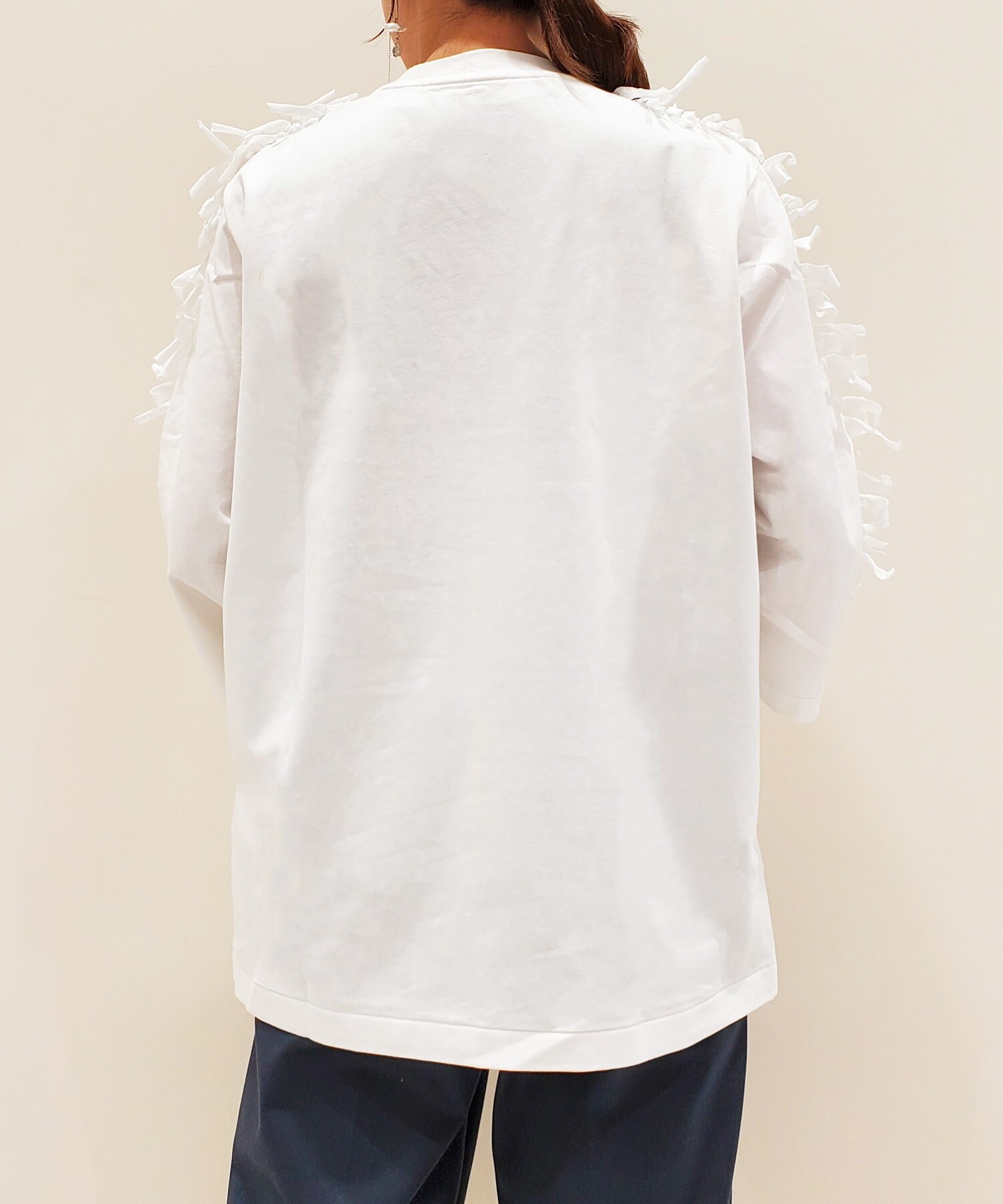 セールサイトの通販 新品タグ付き完売品 TOGAPULLAフリンジトップス Tシャツ/カットソー(七分/長袖)