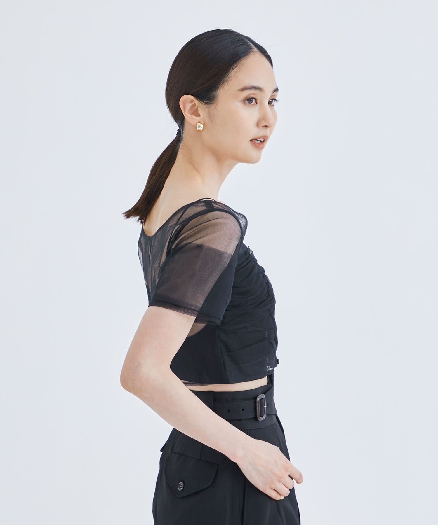 Tulle Tops(1 BLACK): Chika Kisada: WOMEN｜THE TOKYO ONLINE STORE