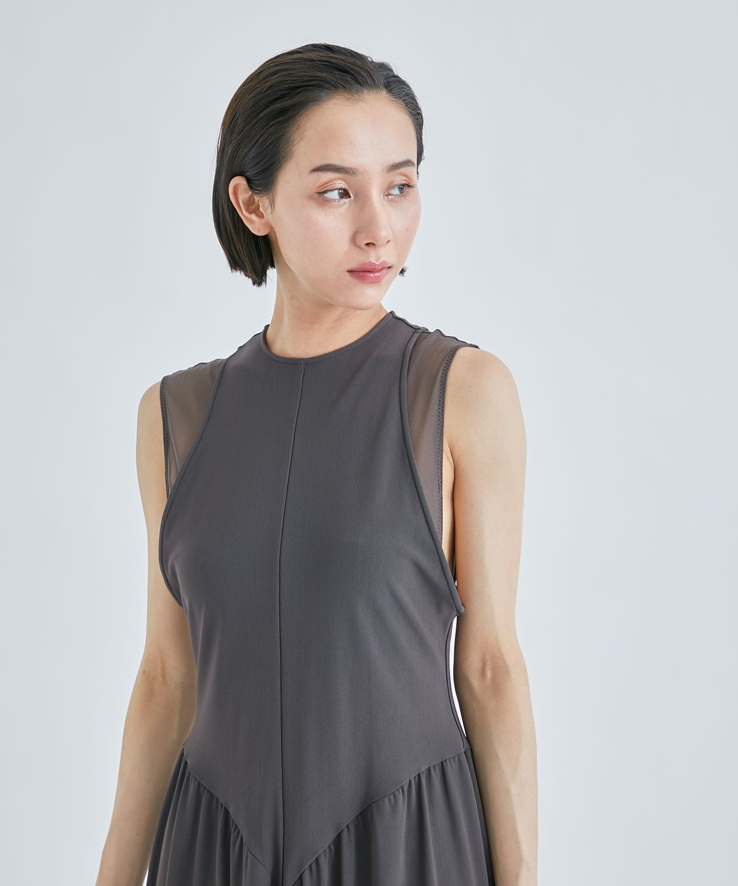 売れ筋介護用品も！ 【7/1まで】 FETICO LAYERED TANK DRESS ロング