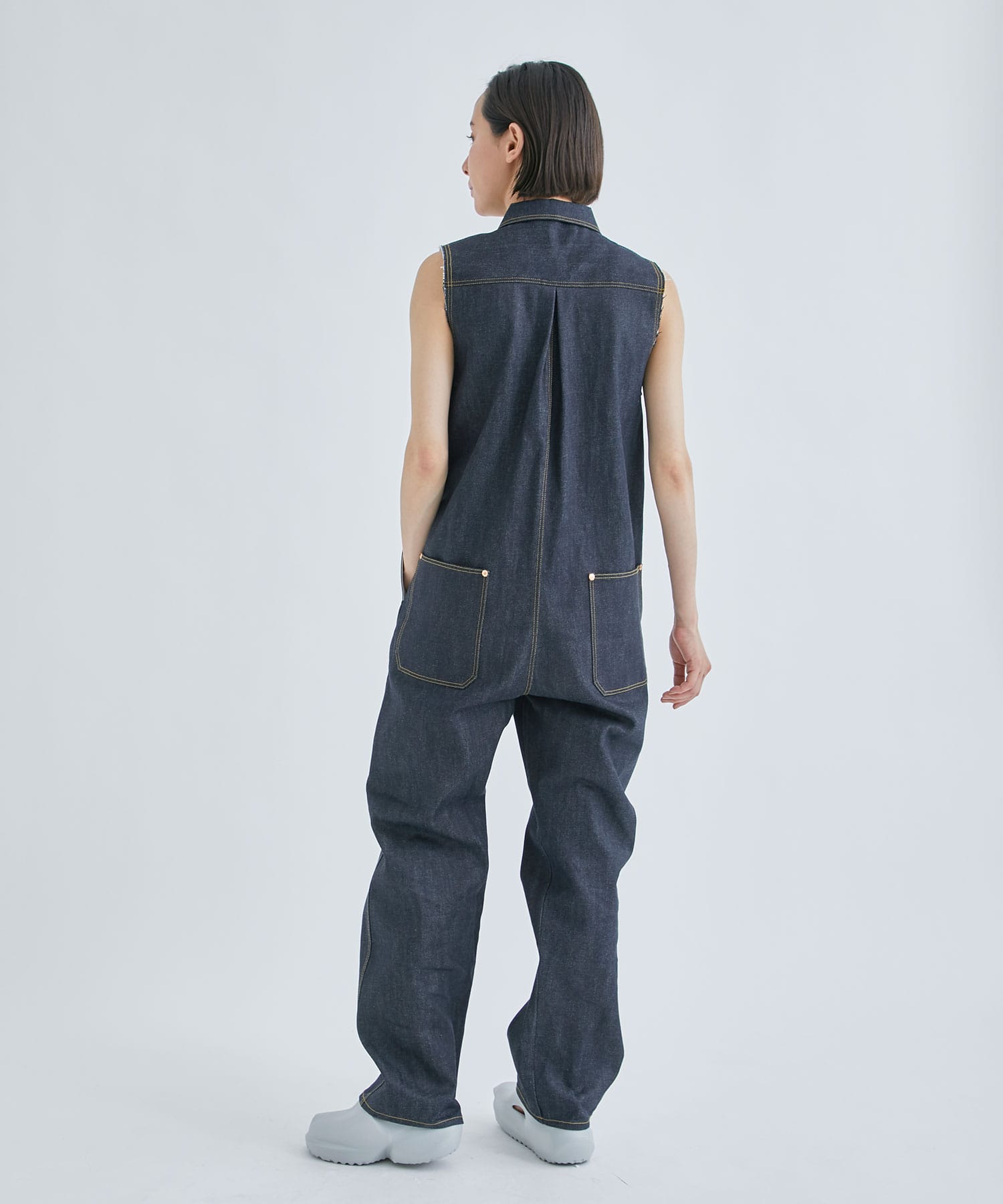 ペレック pelleq sleeveless denim all in one - agame.ag