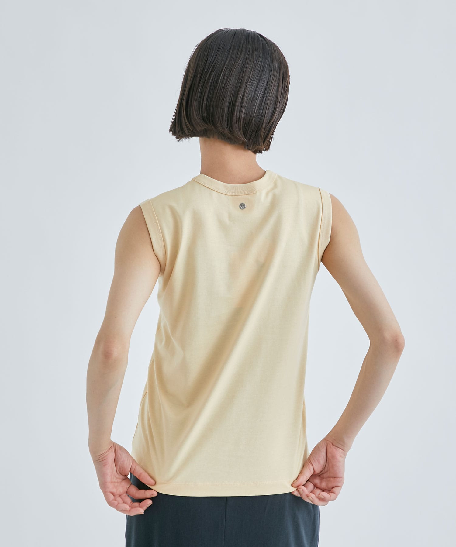 EX.COTTON JERSEY SLEEVELESS T-SHIRT CINOH