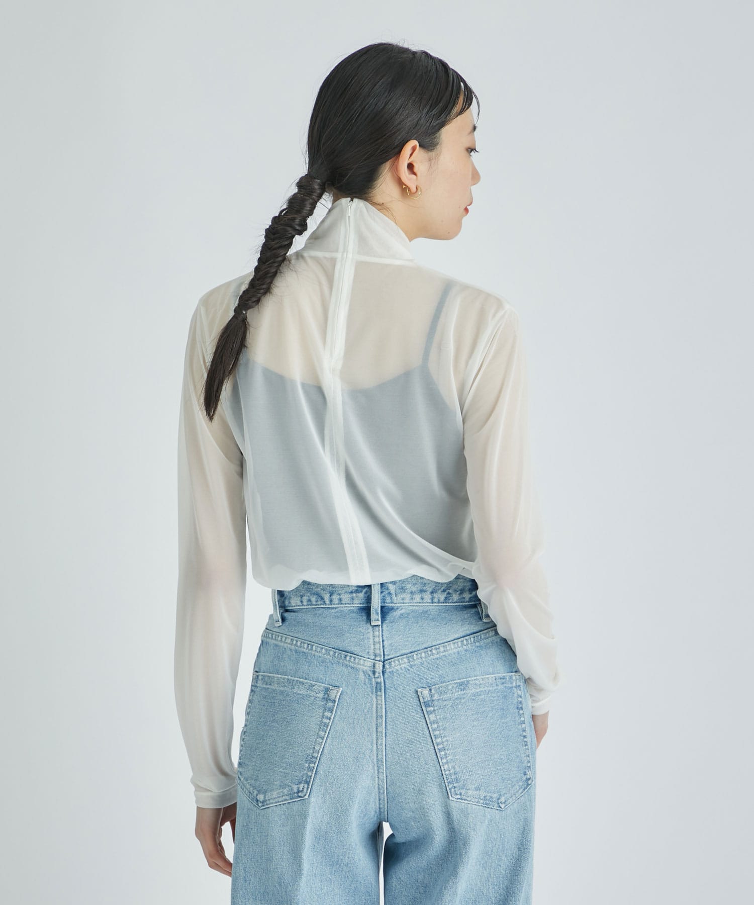 Sheer jersey super high neck(1 WHITE): 08sircus: WOMEN｜THE TOKYO