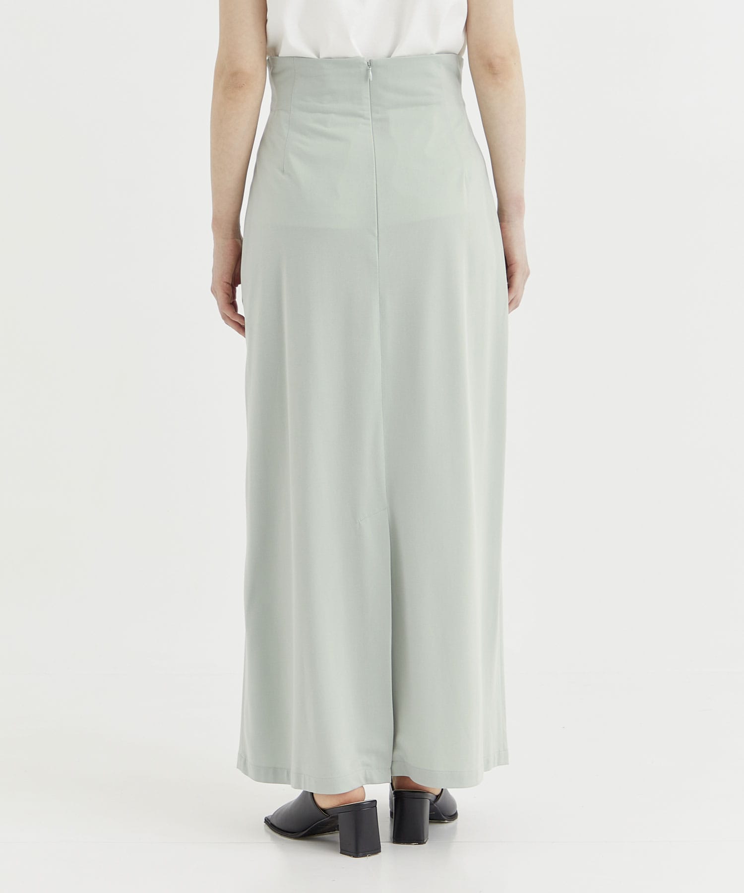 Cupro jersey straight long skirt 08sircus