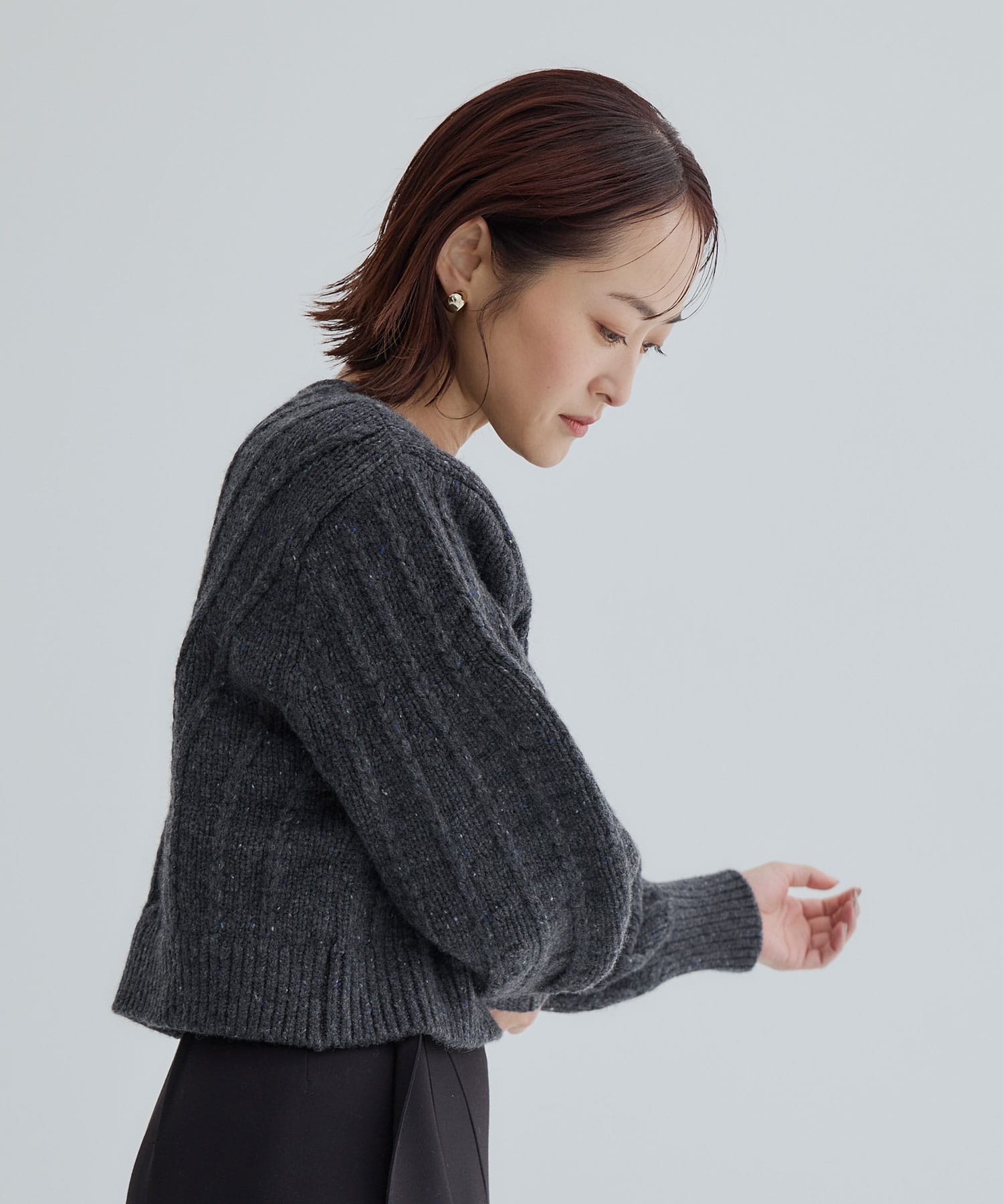 EX.Evelina knit GY(1 GREY): AKIRANAKA: WOMEN｜THE TOKYO ONLINE STORE
