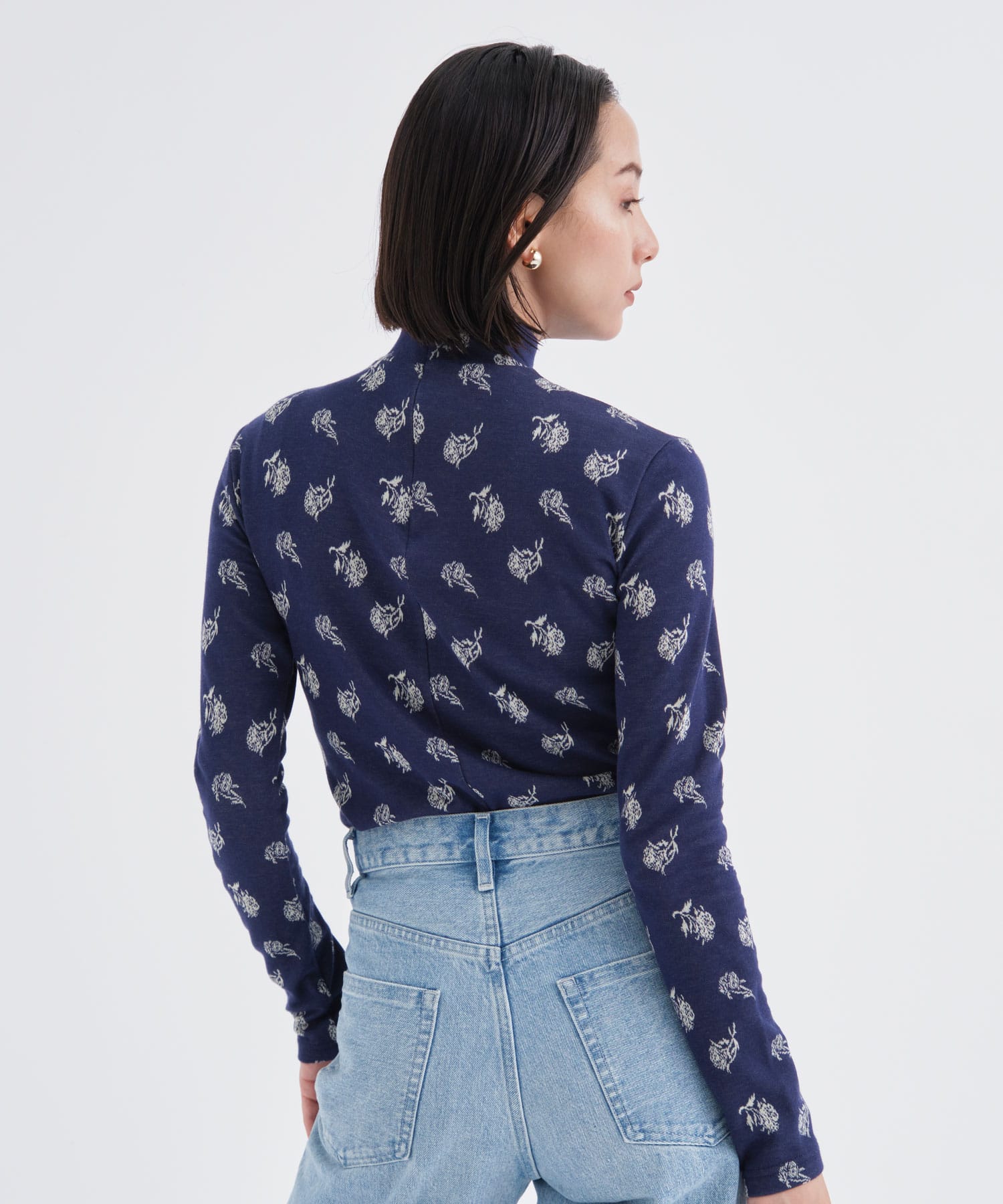 Flower Jersey TOP(36 NAVY): AKANE UTSUNOMIYA: WOMEN｜THE TOKYO