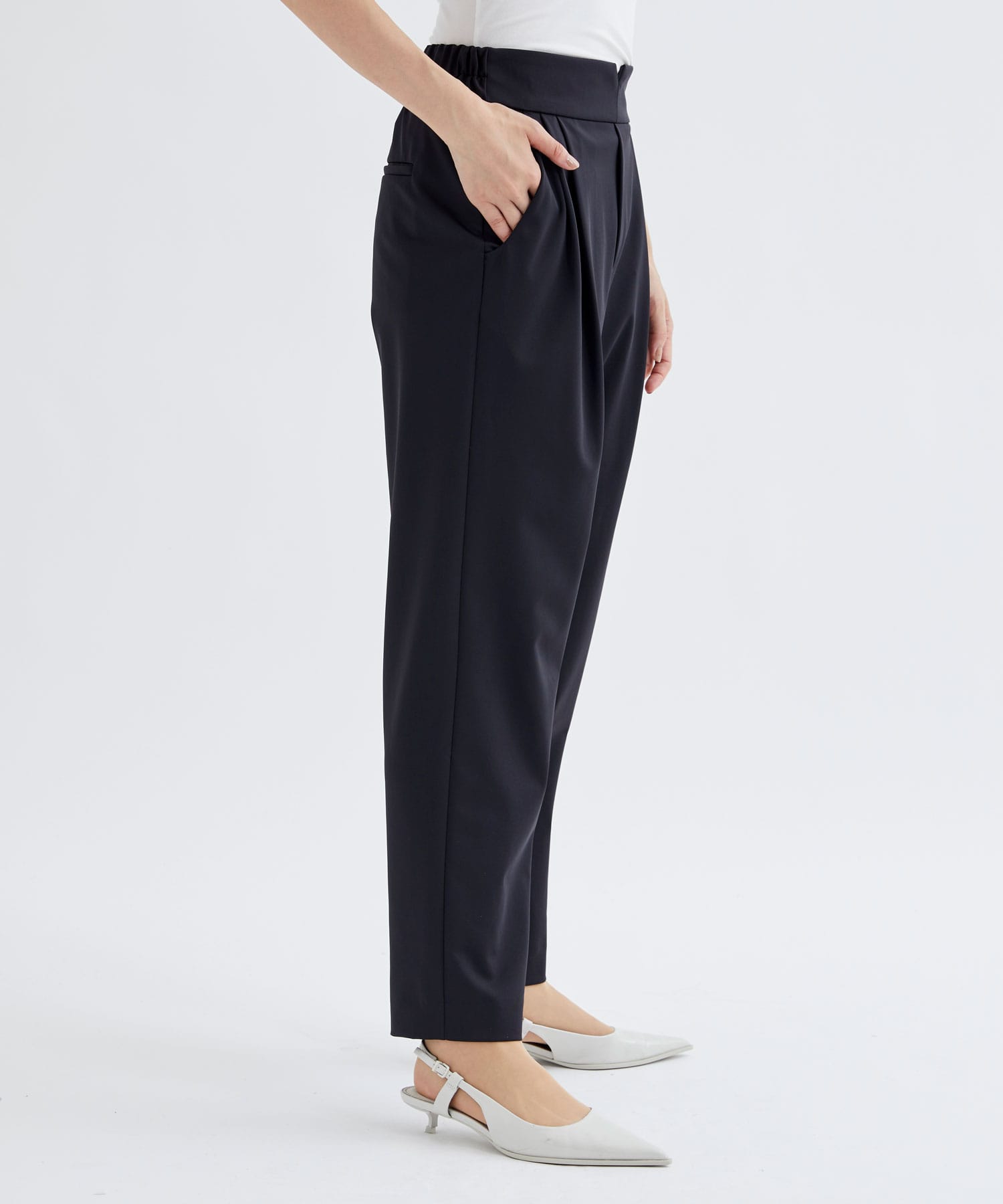 WASHABLE HIGH FANCTION TAPERD PANTS THE PERMANENT EYE