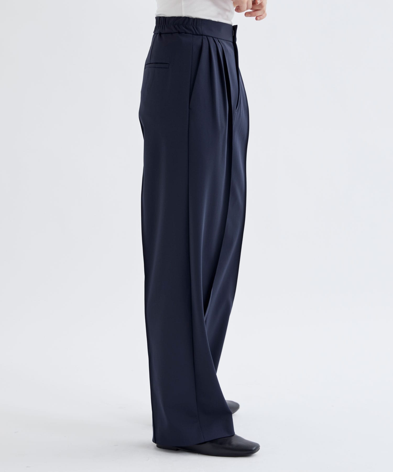 WASHABLE HIGH FANCTION STRAIGHT WIDE PANTS THE PERMANENT EYE