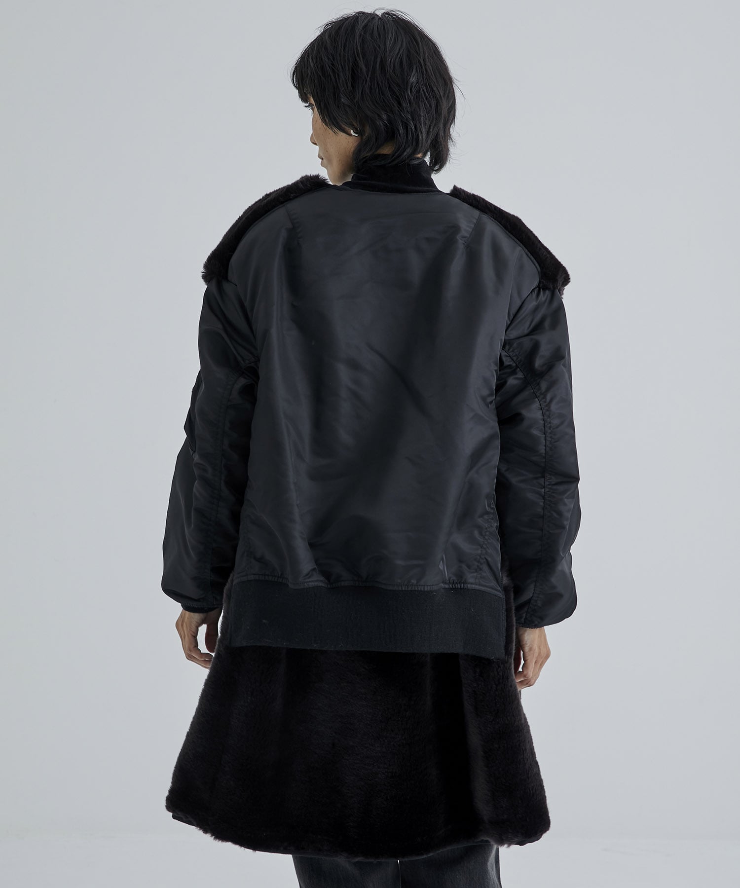 JUNYA WATANABE アクリルフェイクファー×ナイロンツイル