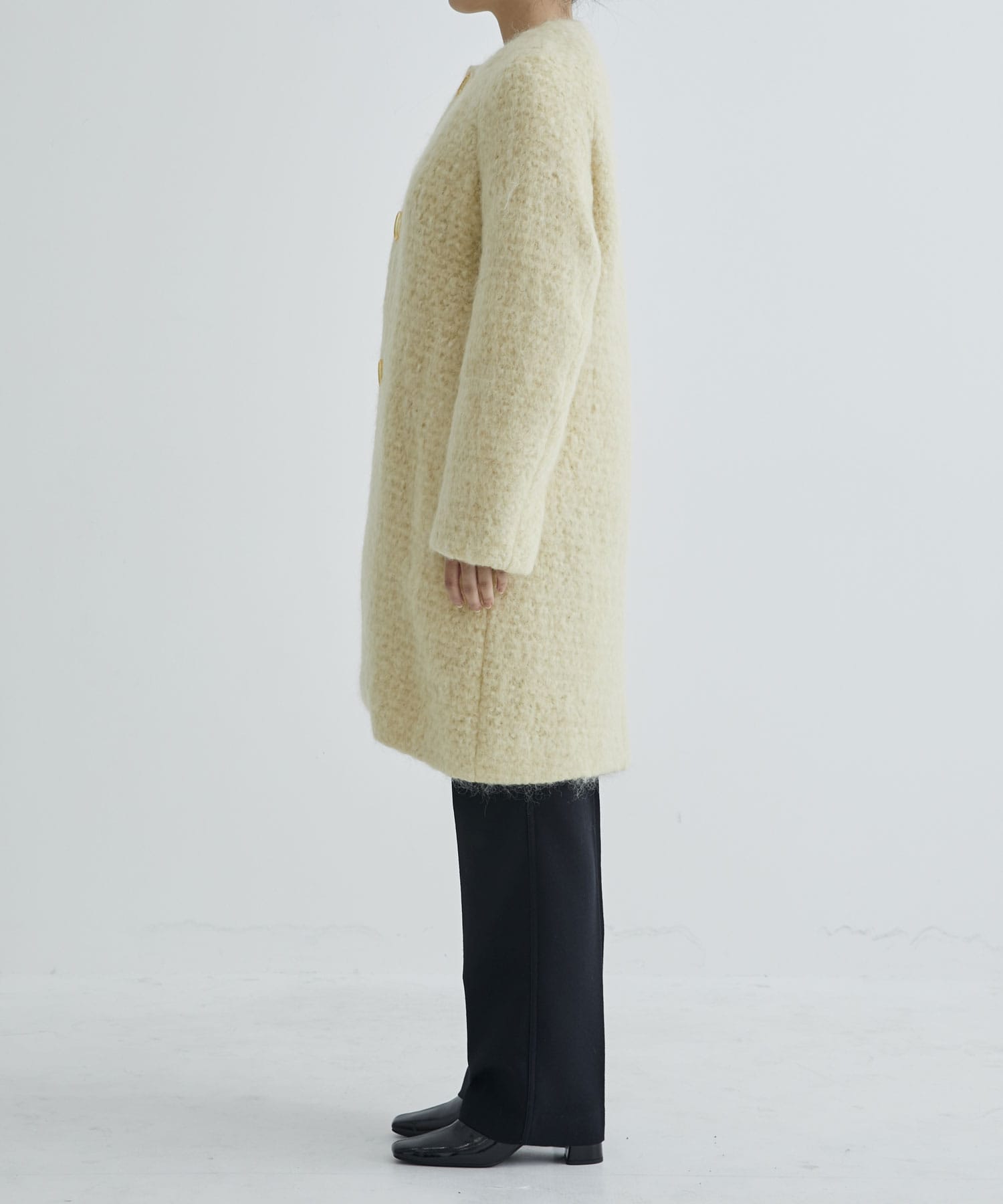 INSCRIRE Knit Shaggy Coat I23AW-CT79