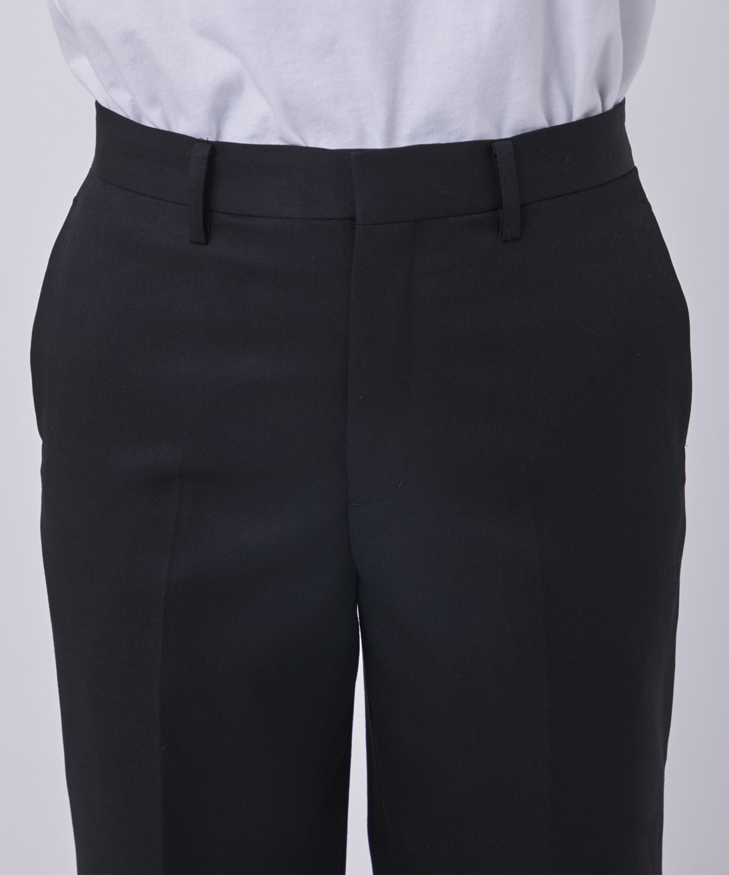 BLACK FORMAL STRAIGHT LEG TROUSERS CINOH