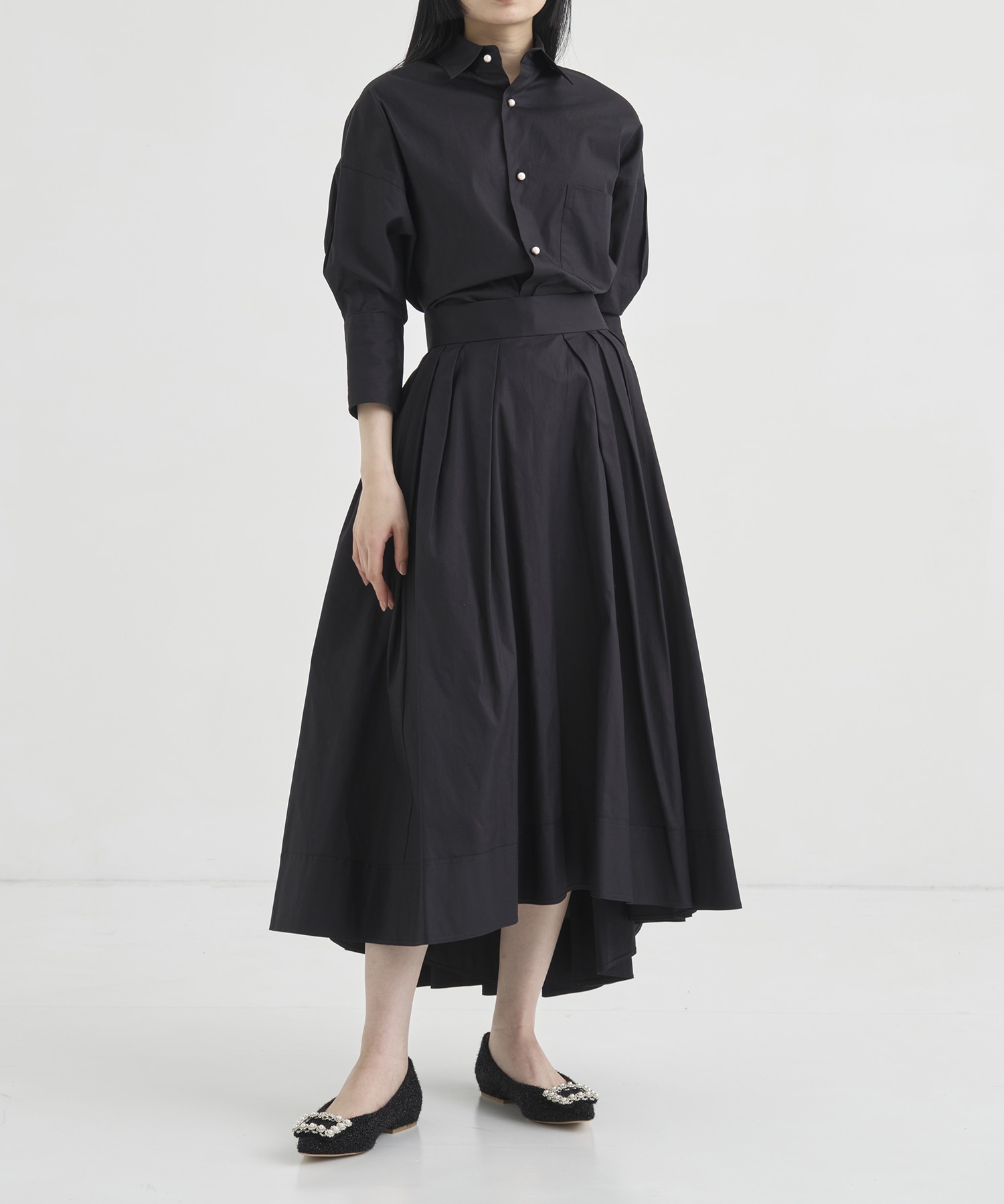 TUCK VOLUME SKIRT for THE TOKYO MADISONBLUE