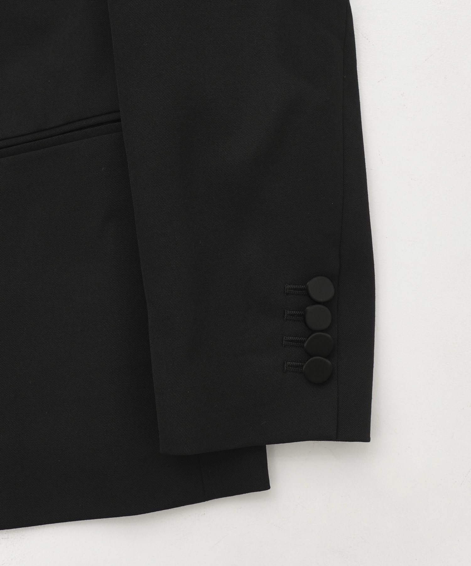 BLACK FORMAL NO COLLAR JACKET 