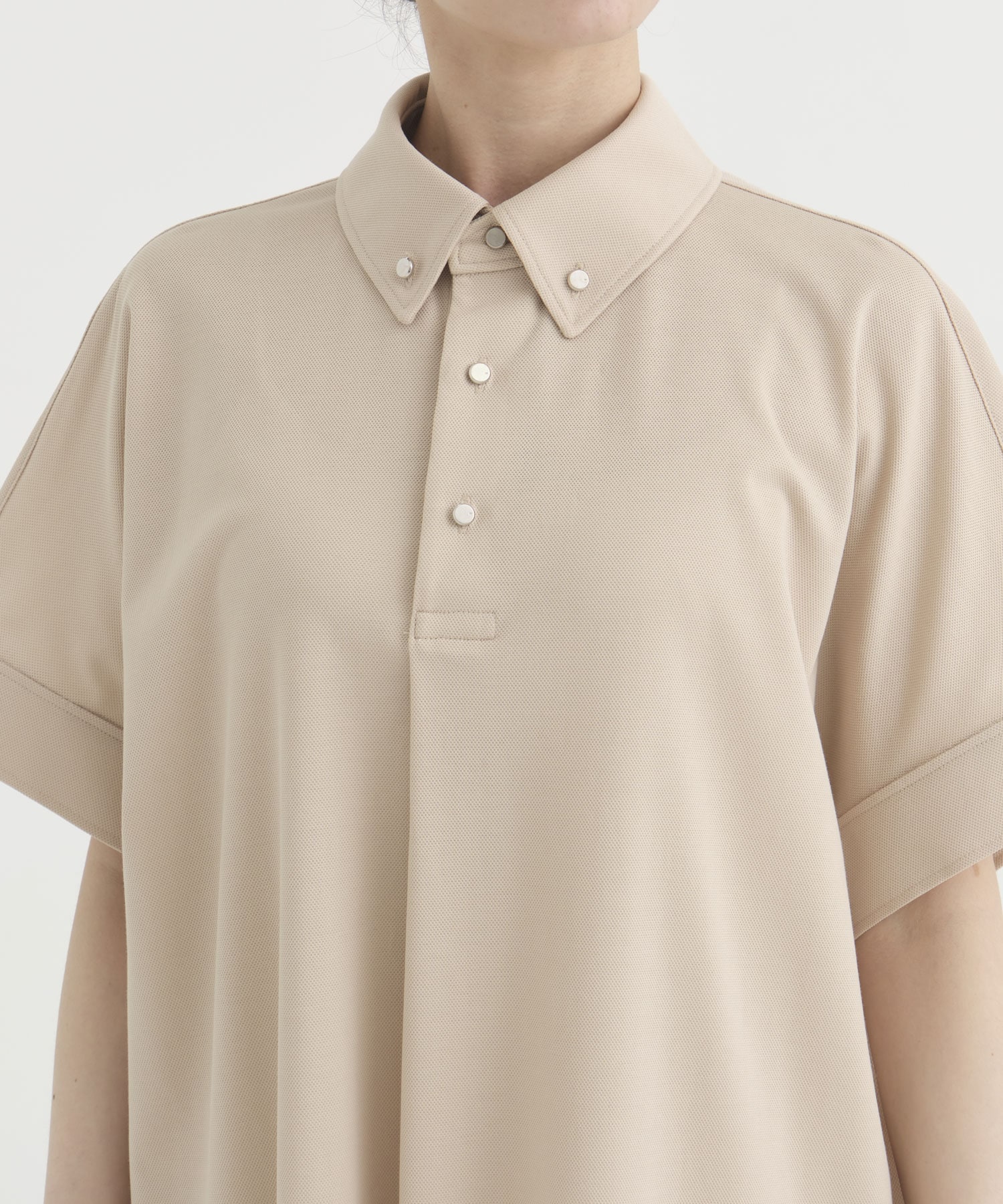 RERACS FRONT TUCK BUTTON DOWN POLO DRESS THE RERACS