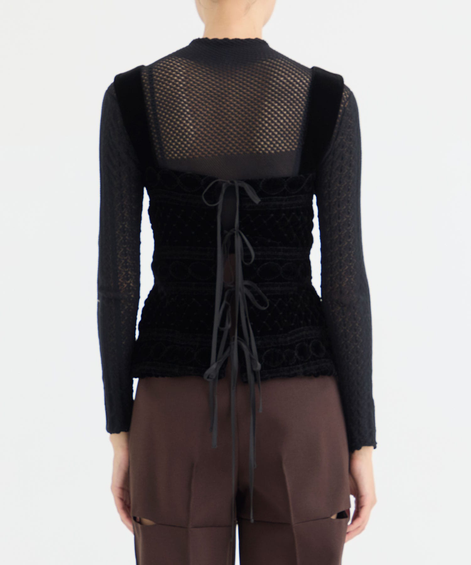 VELVET EMBROIDERED TOP FETICO