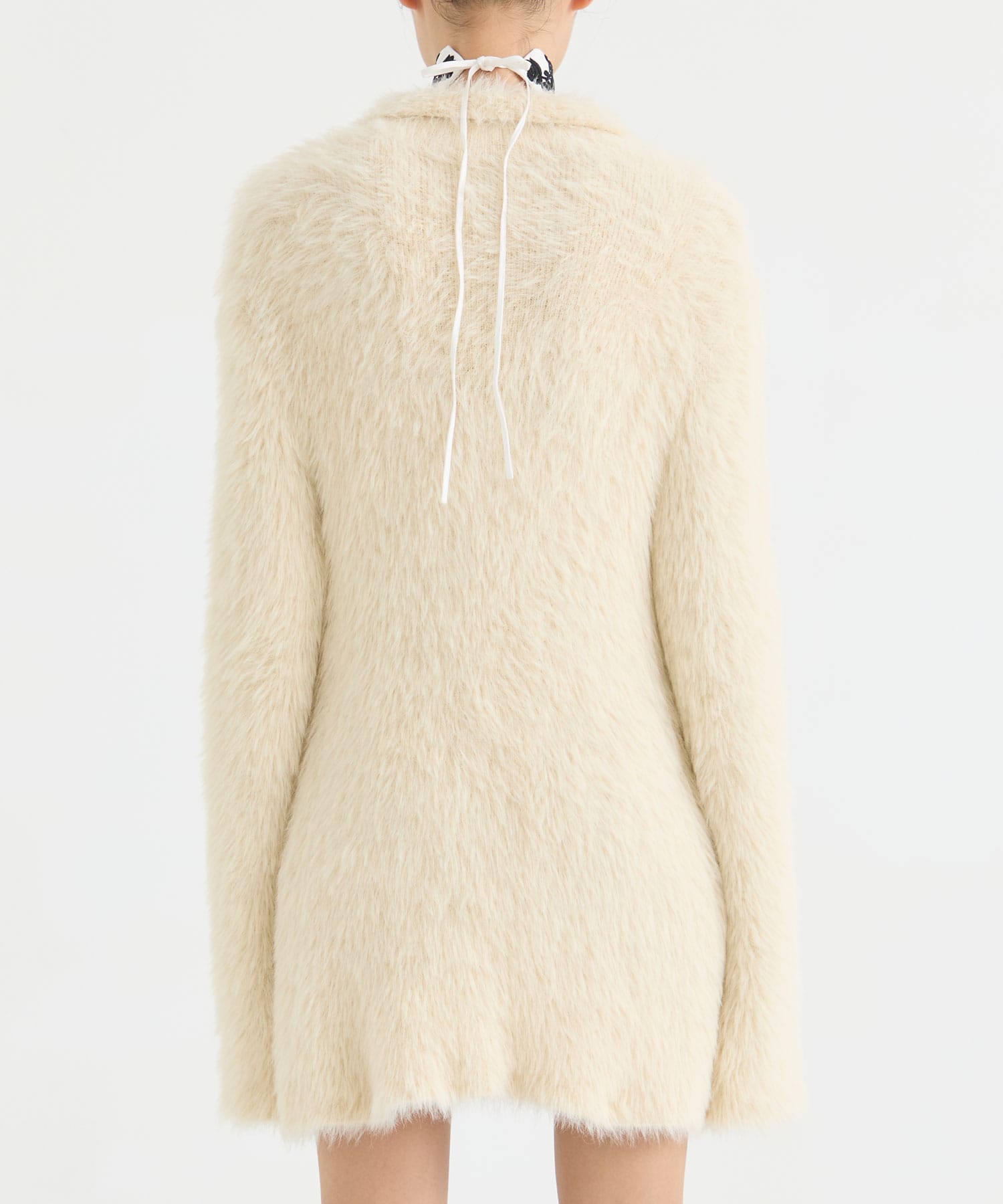 FUR KNIT BEAD EMBROIDERED JACKET FETICO