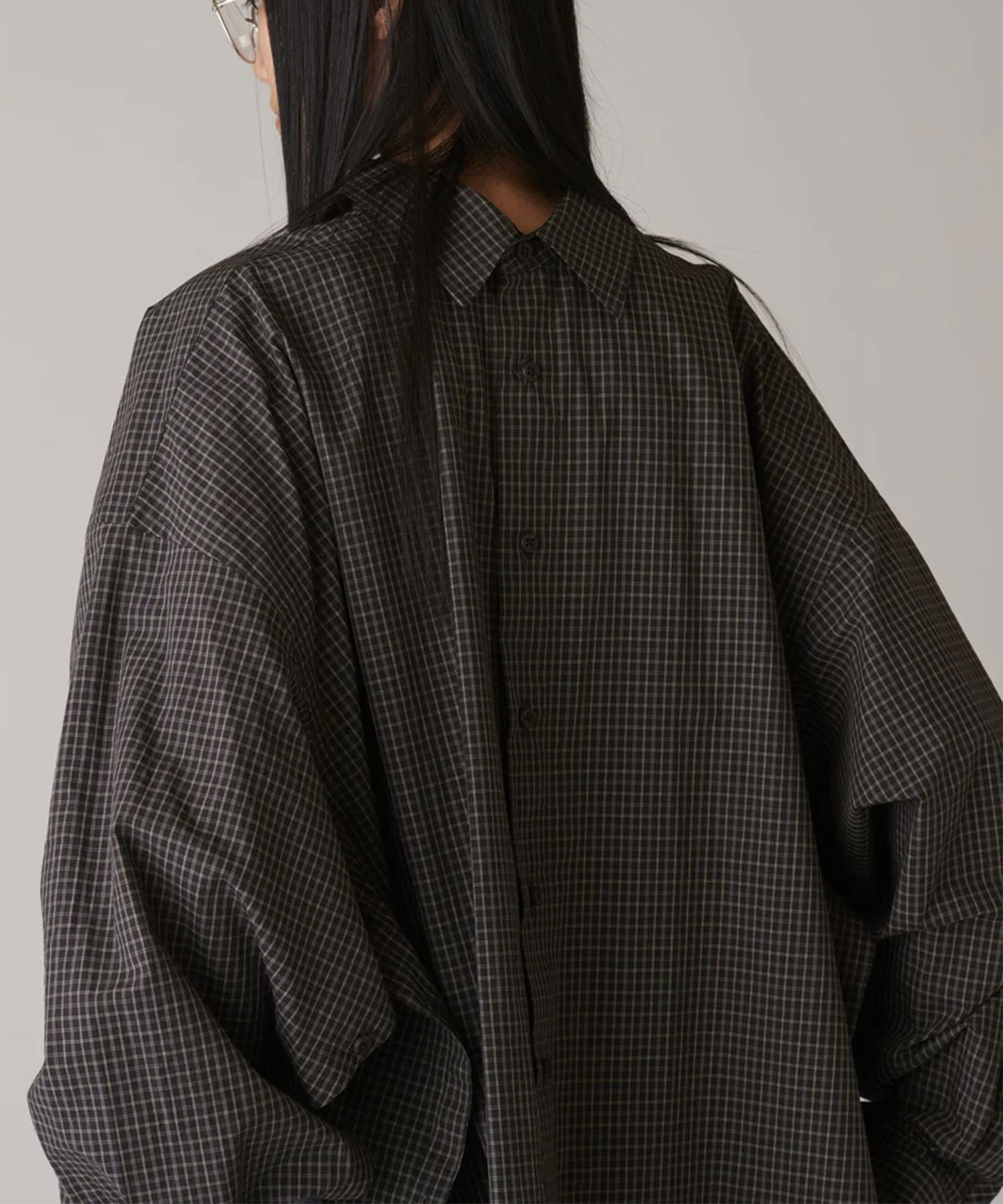 Coton Check Cape Shirt INSCRIRE