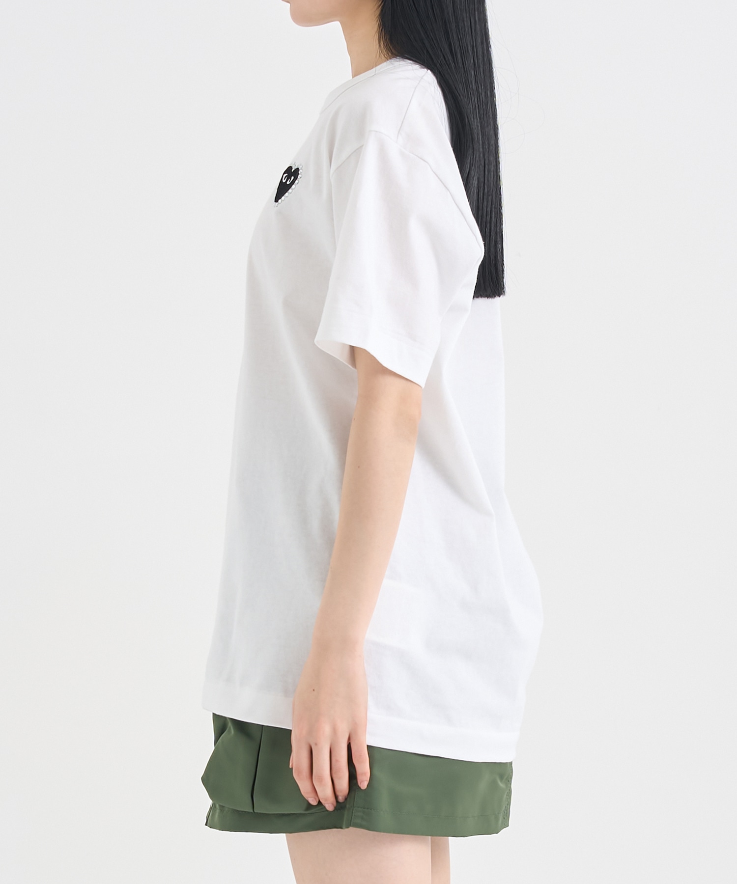 T-SHIRT RHINESTONE EMBLEM S/S PLAY Comme des Garcons