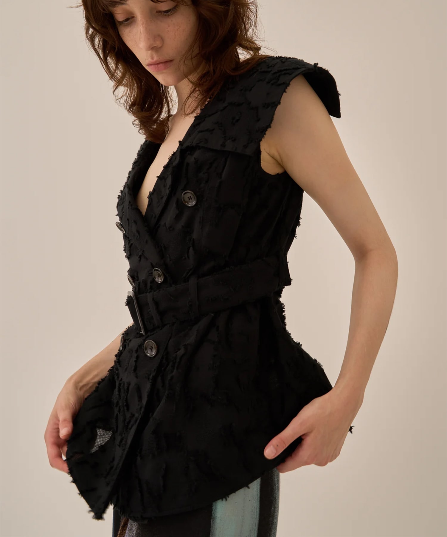 Block flower shirt BK AKIRANAKA