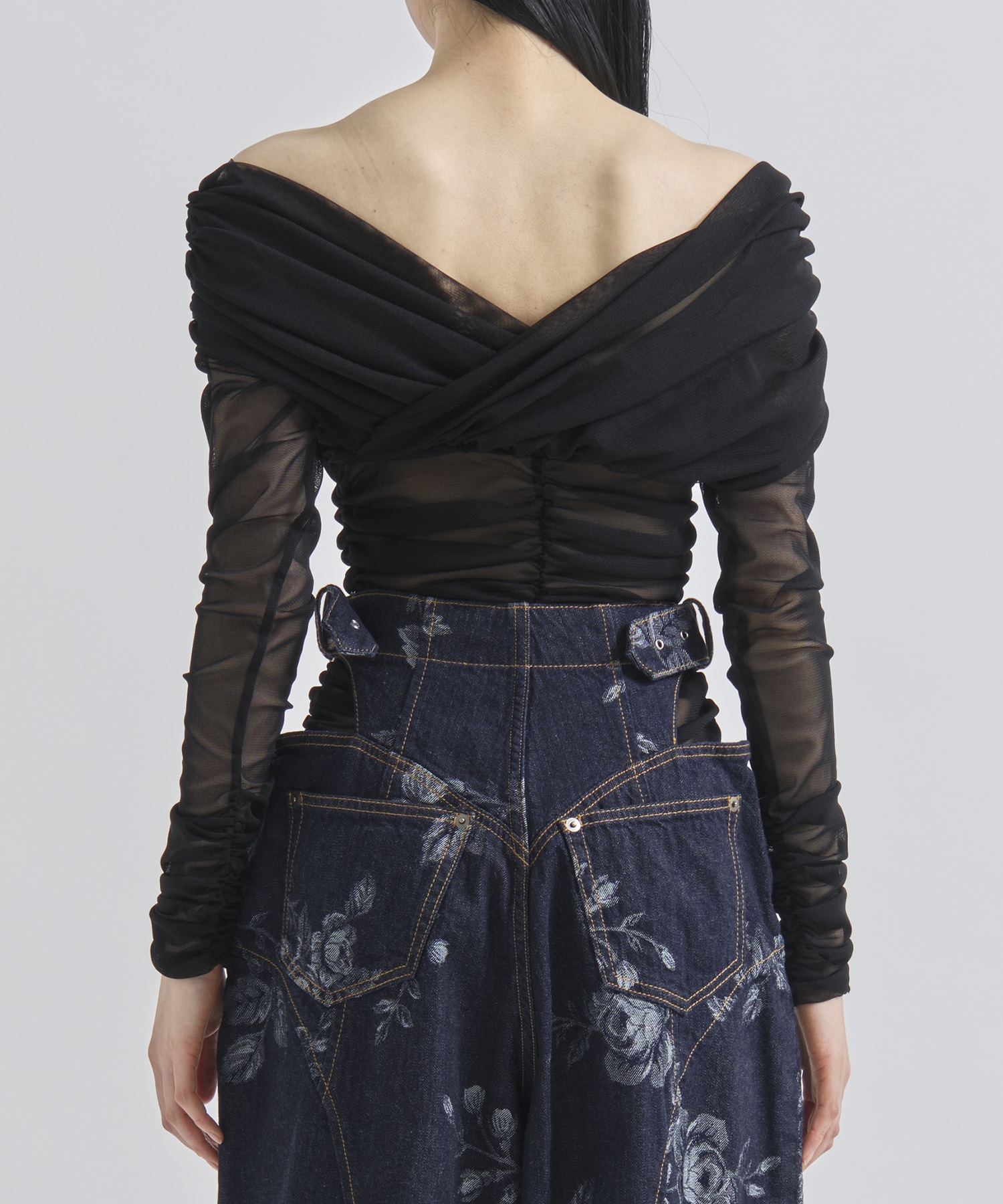 TULLE FRILLED BODYSUIT FETICO