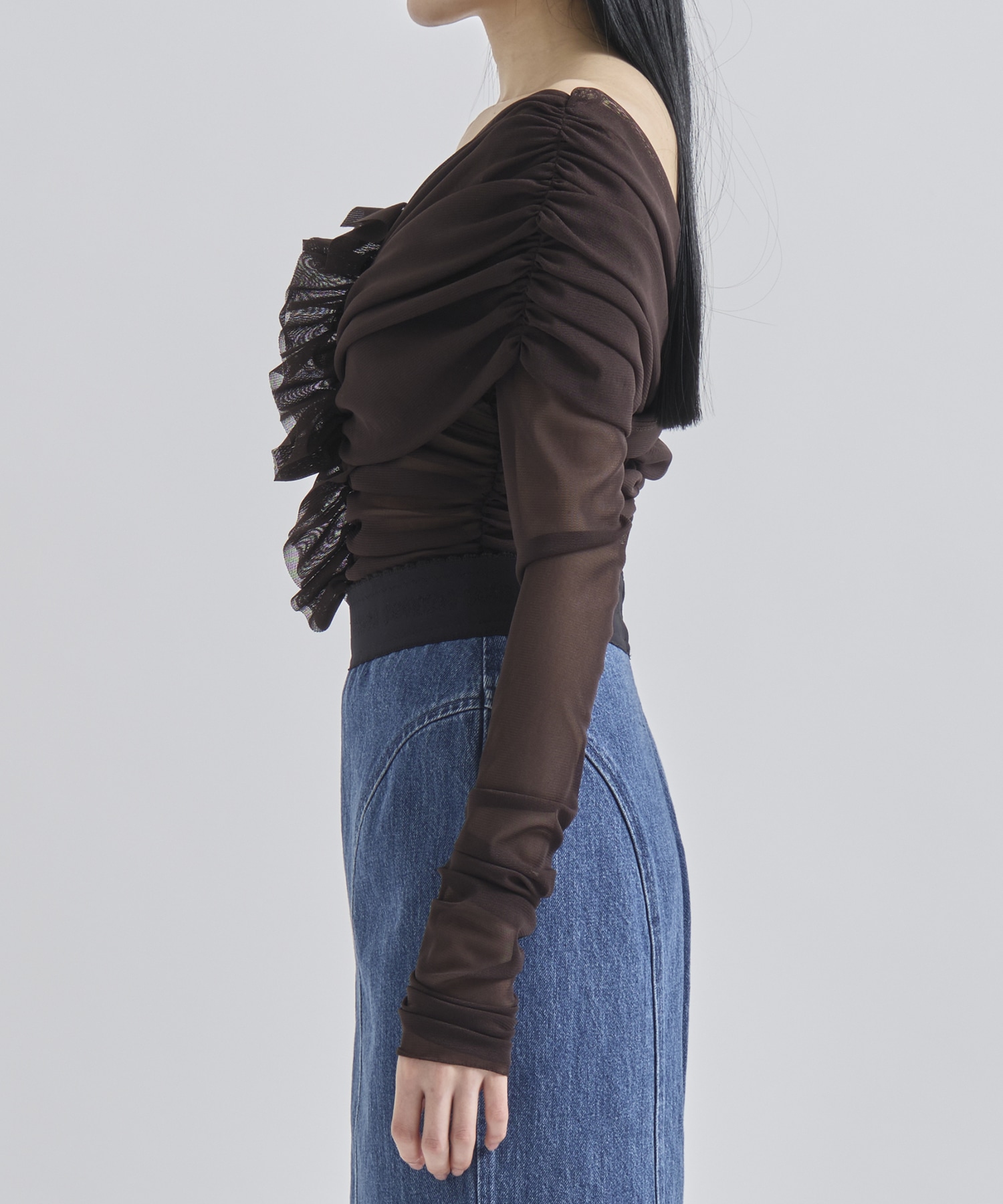 TULLE FRILLED BODYSUIT FETICO