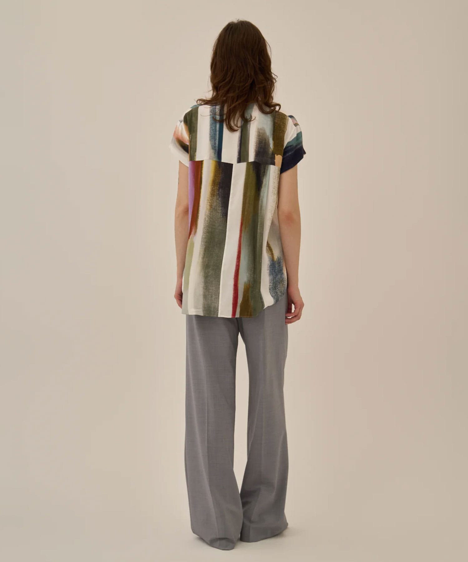 Empty stripe shirt WH AKIRANAKA