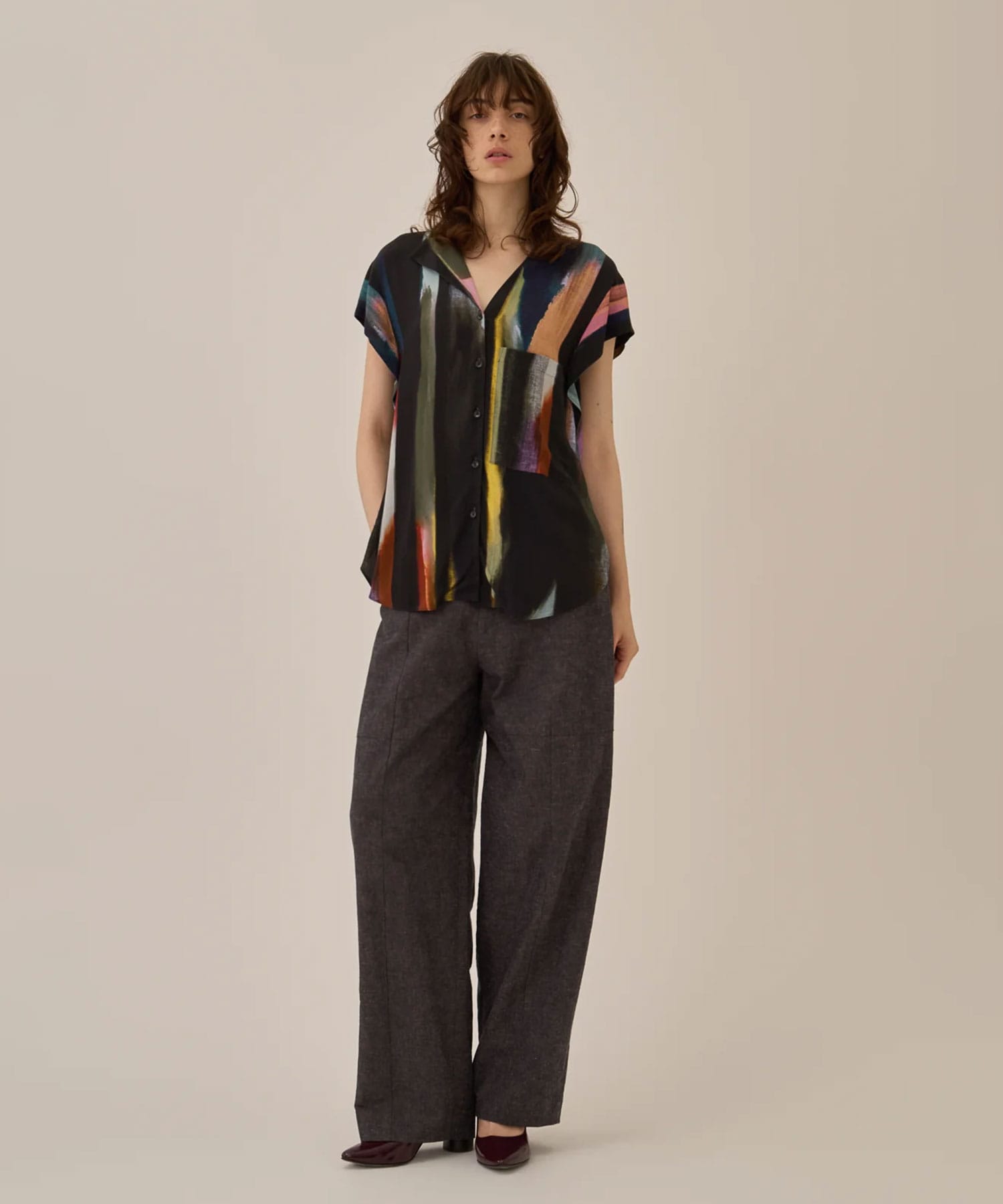 Empty stripe shirt BK AKIRANAKA