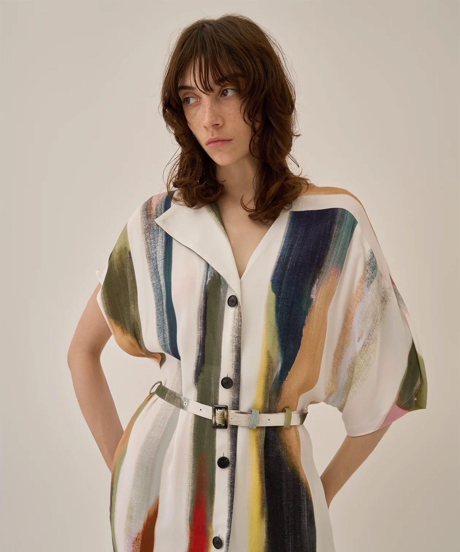 Empty stripe dress WH AKIRANAKA