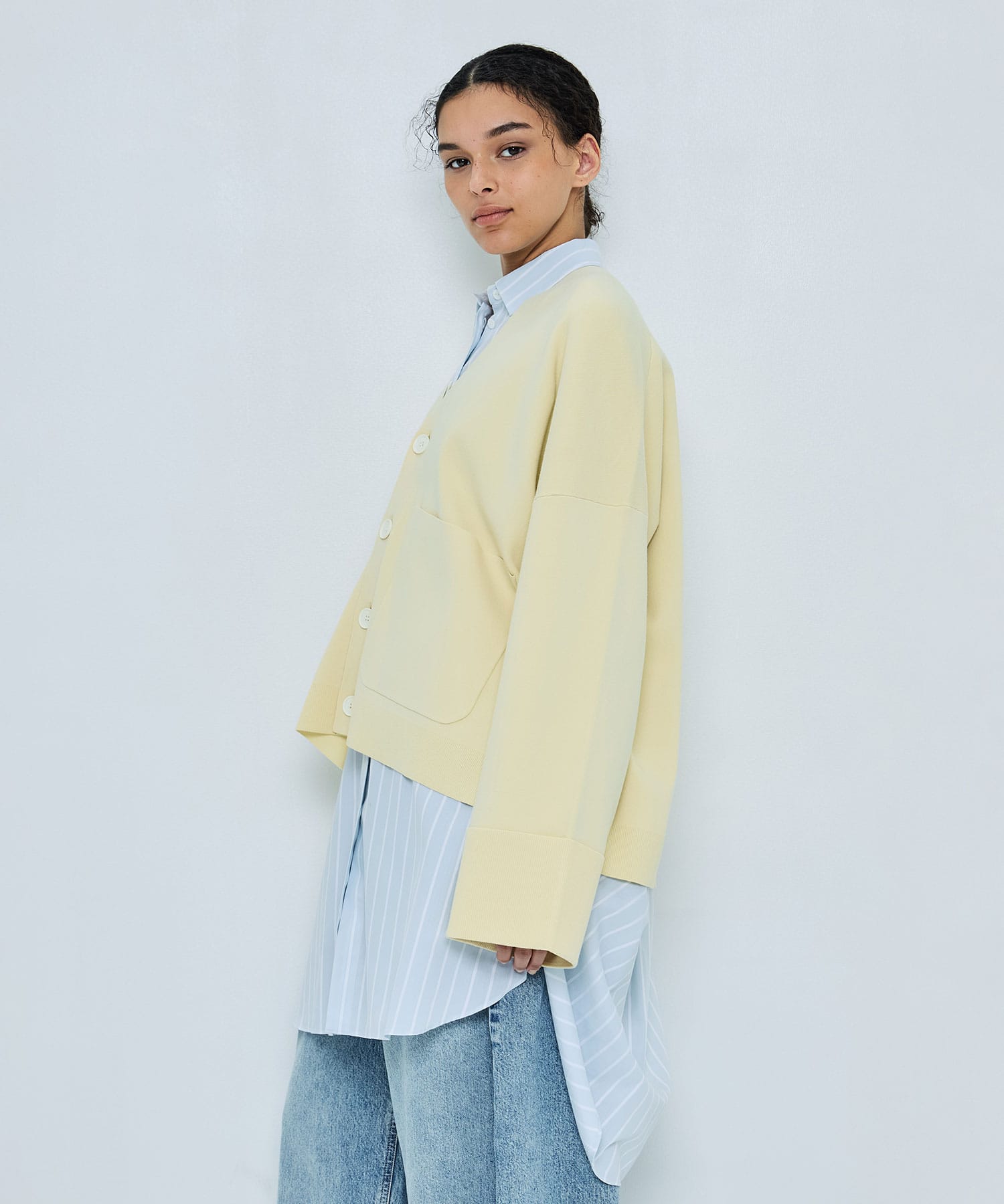 BOX WIDE-CARDIGAN ENFOLD