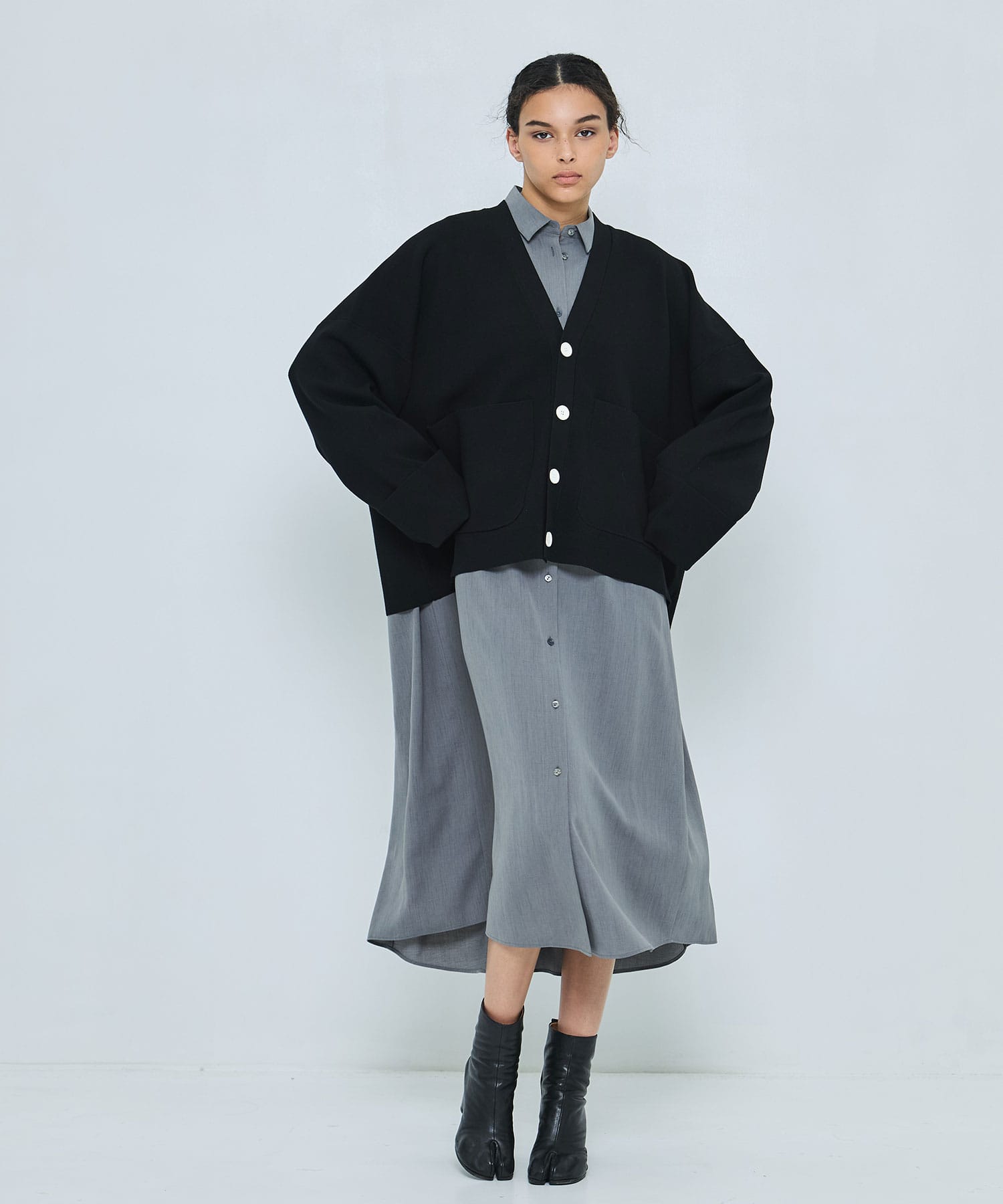 BOX WIDE-CARDIGAN ENFOLD