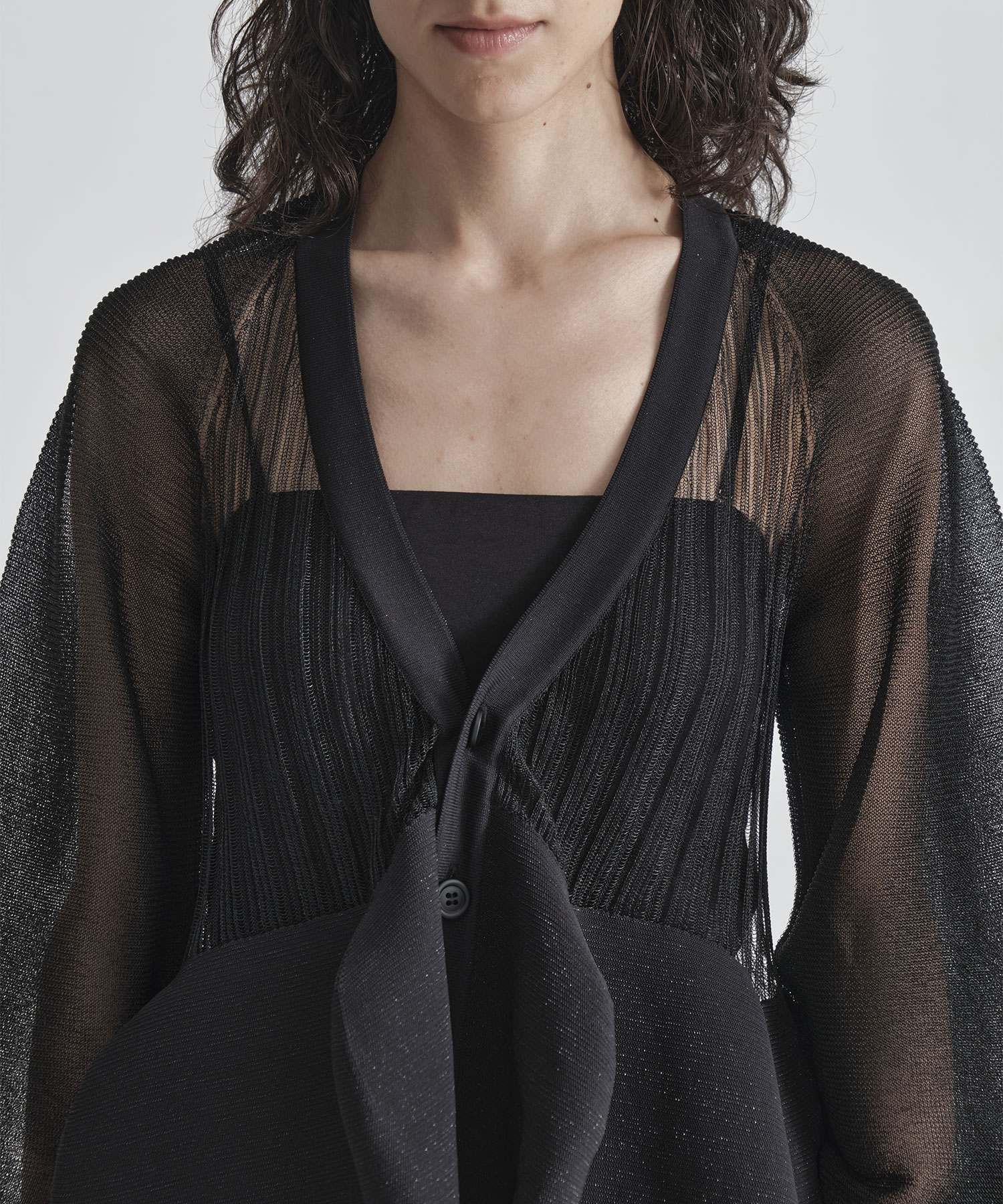 POTTERY LUCENT GLITTER PUFF SLEEVE CARDIGAN CFCL