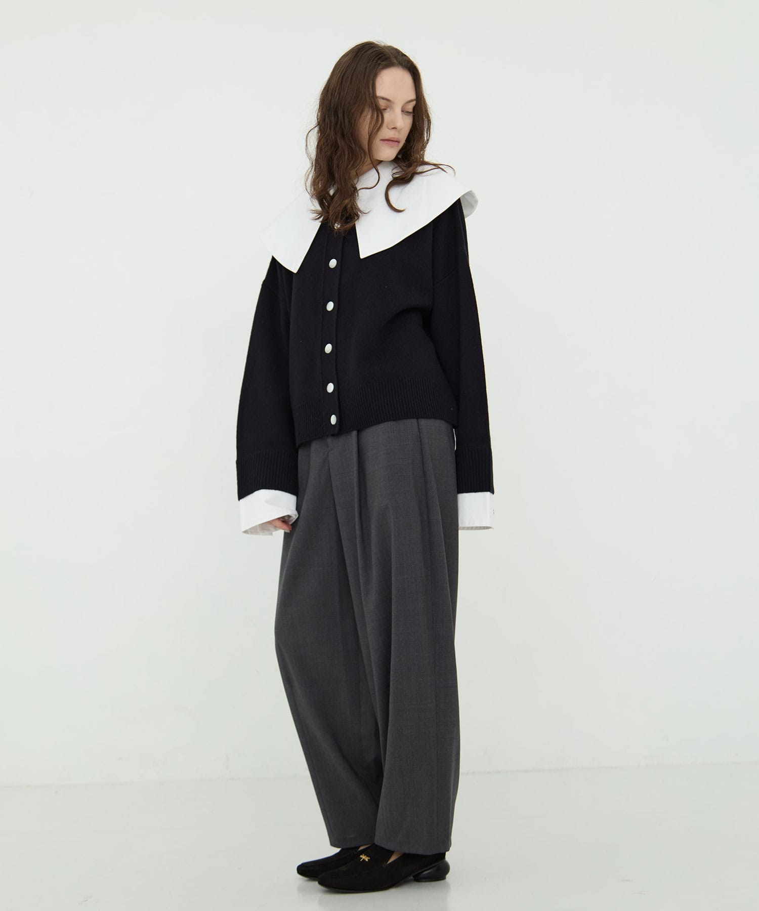 CLASSICAL COLLAR CARDIGAN ENFOLD