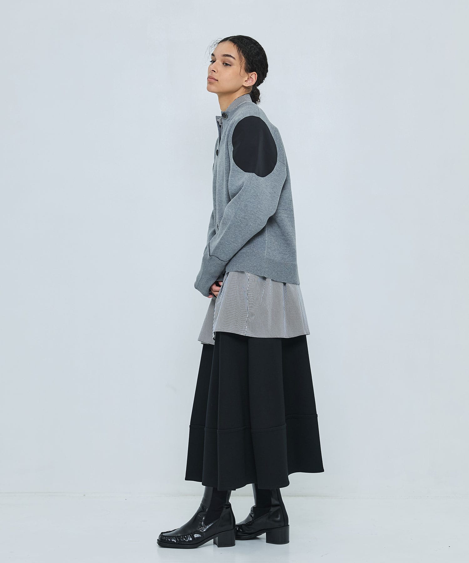 shoulder patch cardigan nagonstans