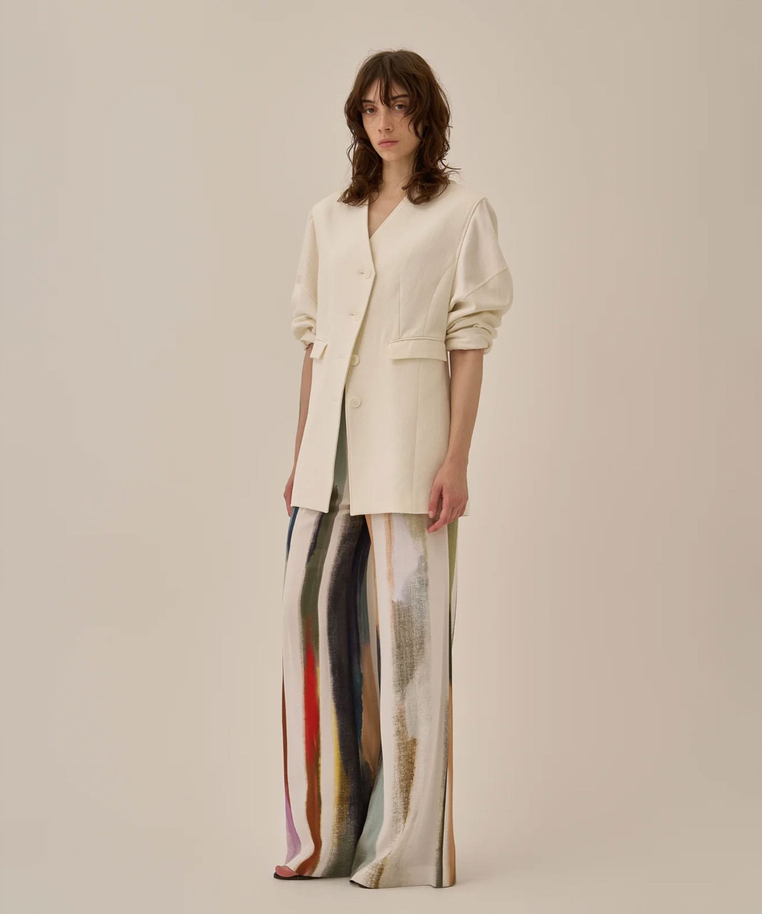 Empty stripe pants WH AKIRANAKA