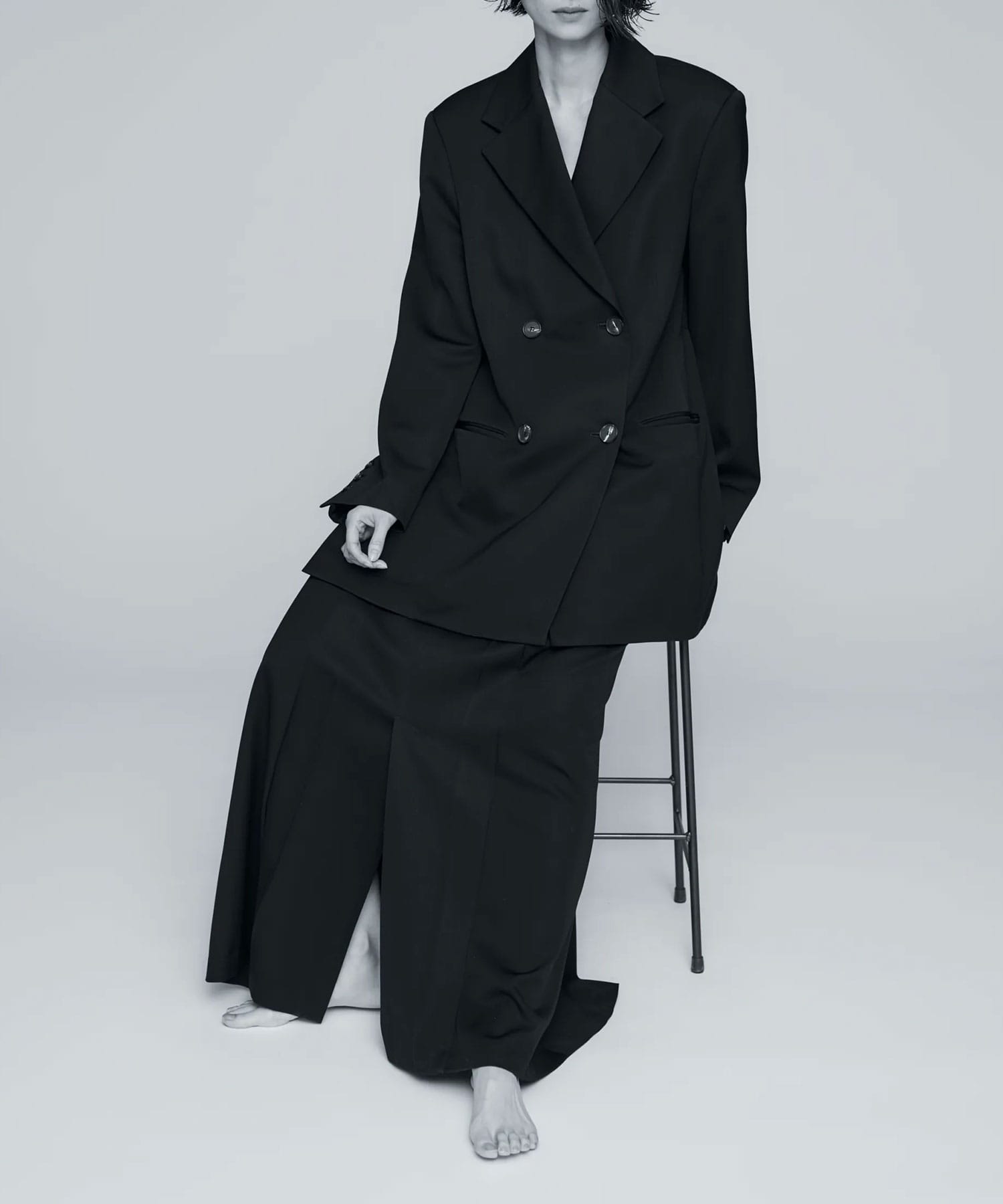 WIDE-SHOULDER DOUBLE JACKET ENFOLD