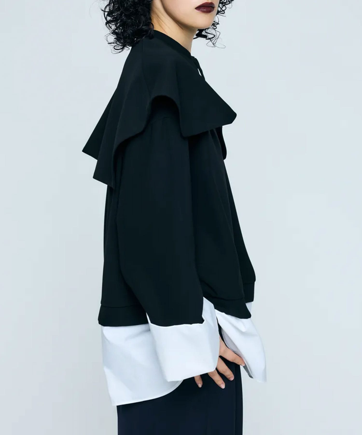 DOUBLE CUFFS BOX PULLOVER ENFOLD