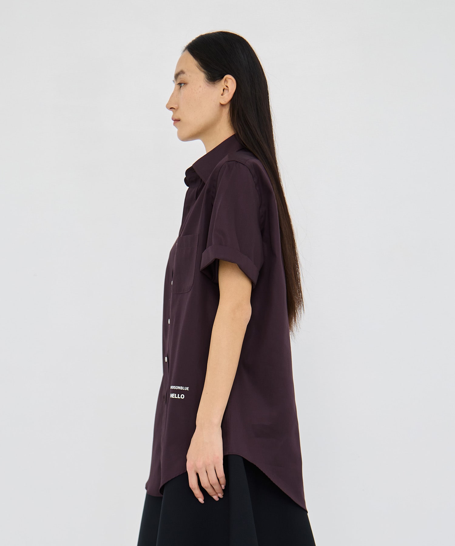 TRANE H/S SHIRT SATIN MADISONBLUE