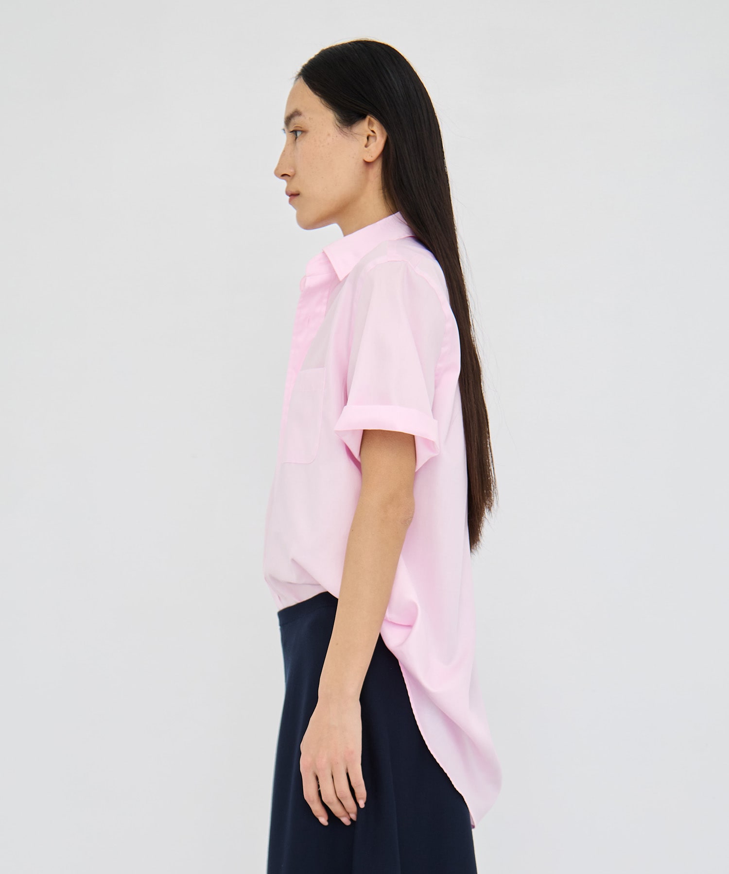 TRANE H/S SHIRT SATIN MADISONBLUE