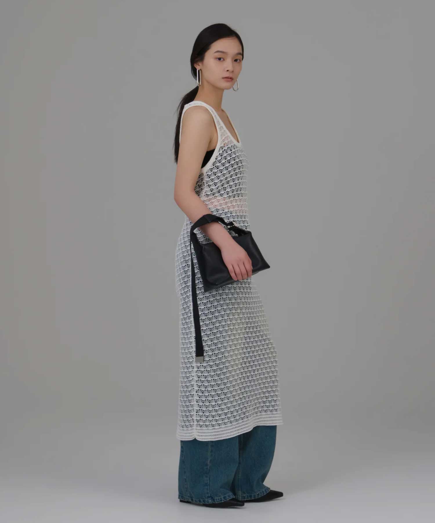lacework knit one piece Louren