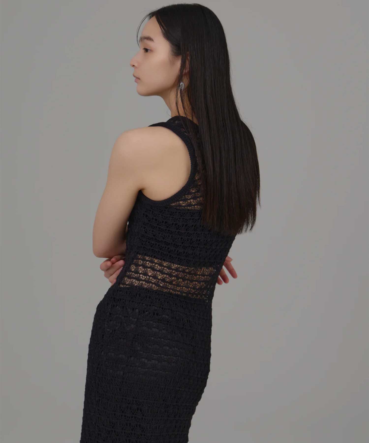 lacework knit one piece Louren