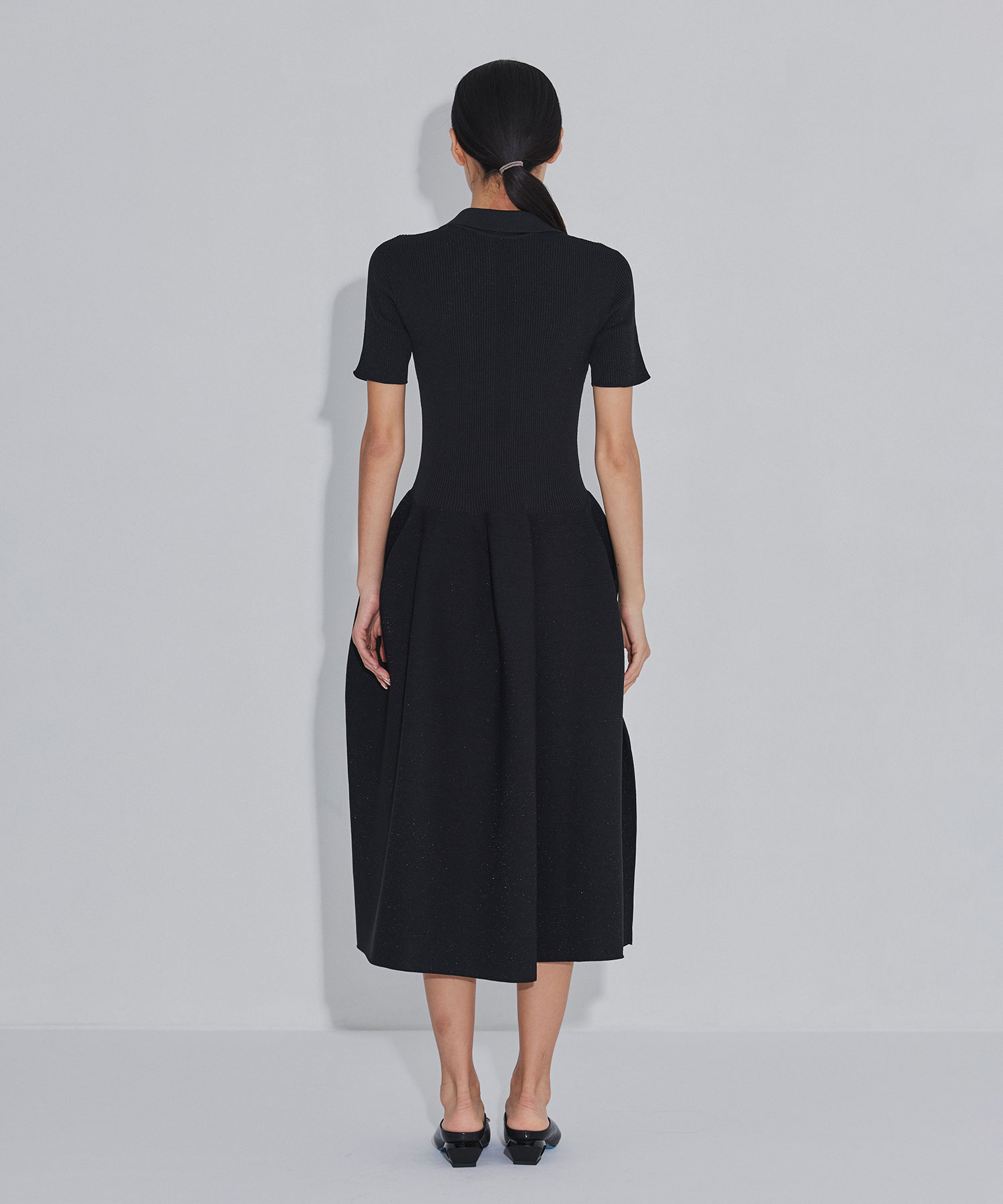 POTTERY GLITTER SHORT SLEEVE POLO DRESS CFCL