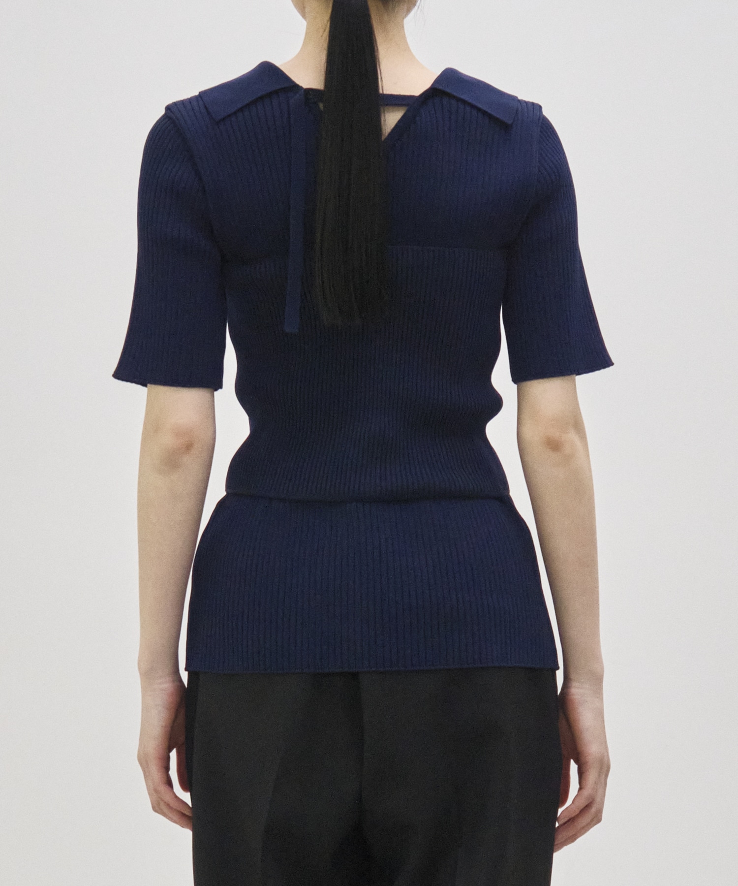 Bustier Combi  Harf Sleeve Knit Tops RITAN