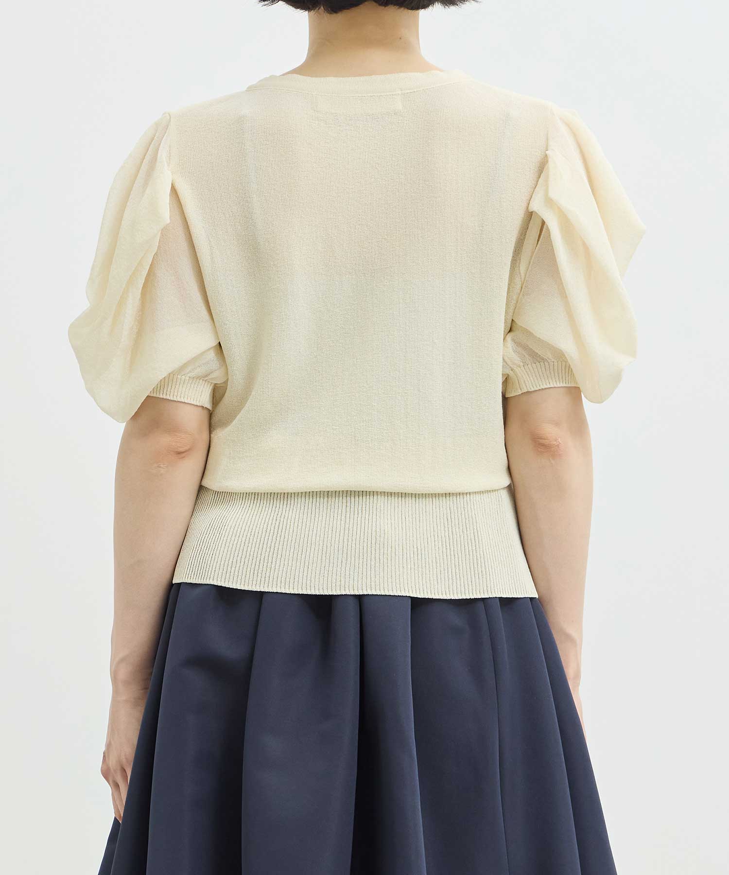 Harf Sleeve Lace Knit Cardigan THE TOKYO