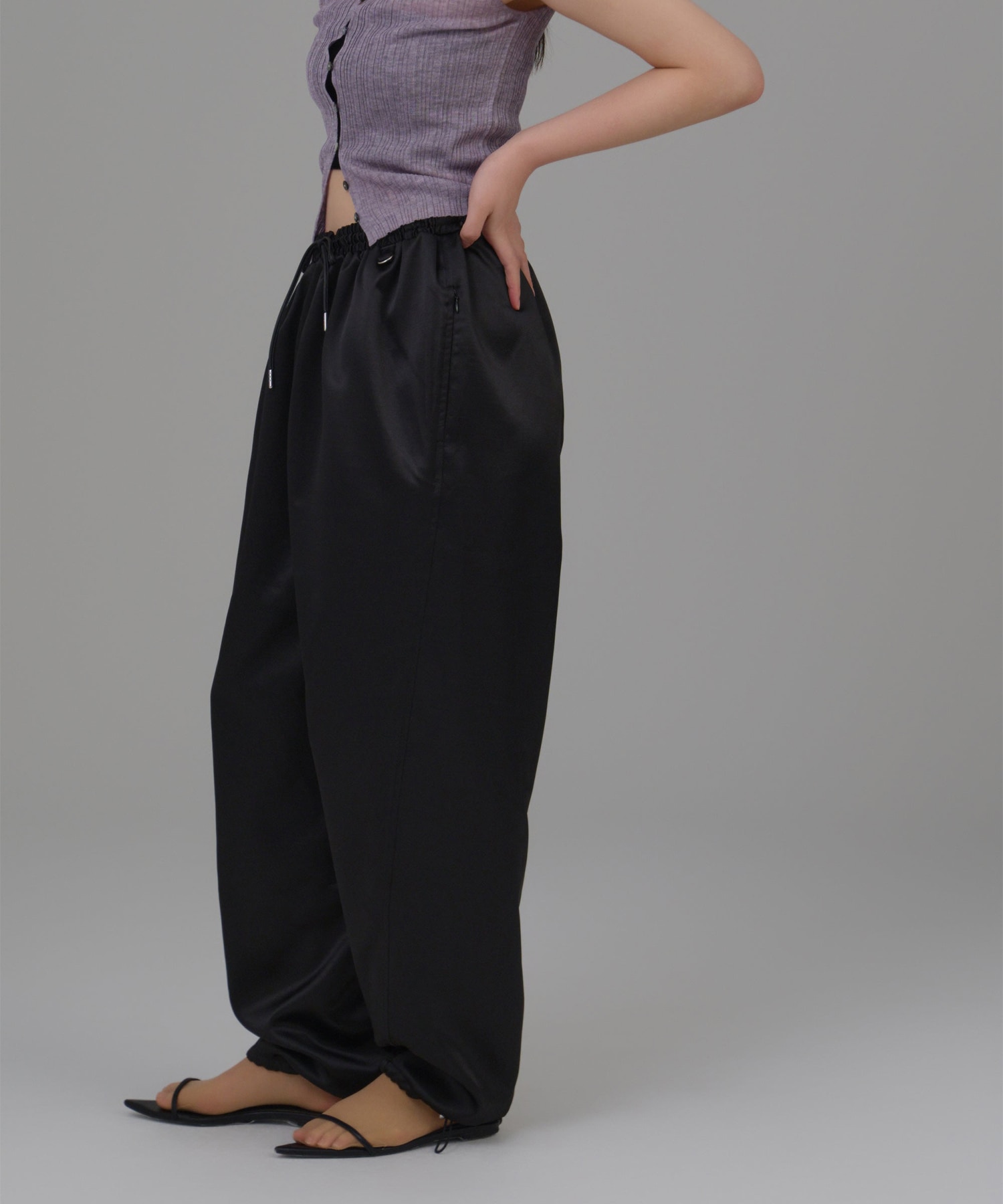 【WEB限定】shantung easy pants Louren
