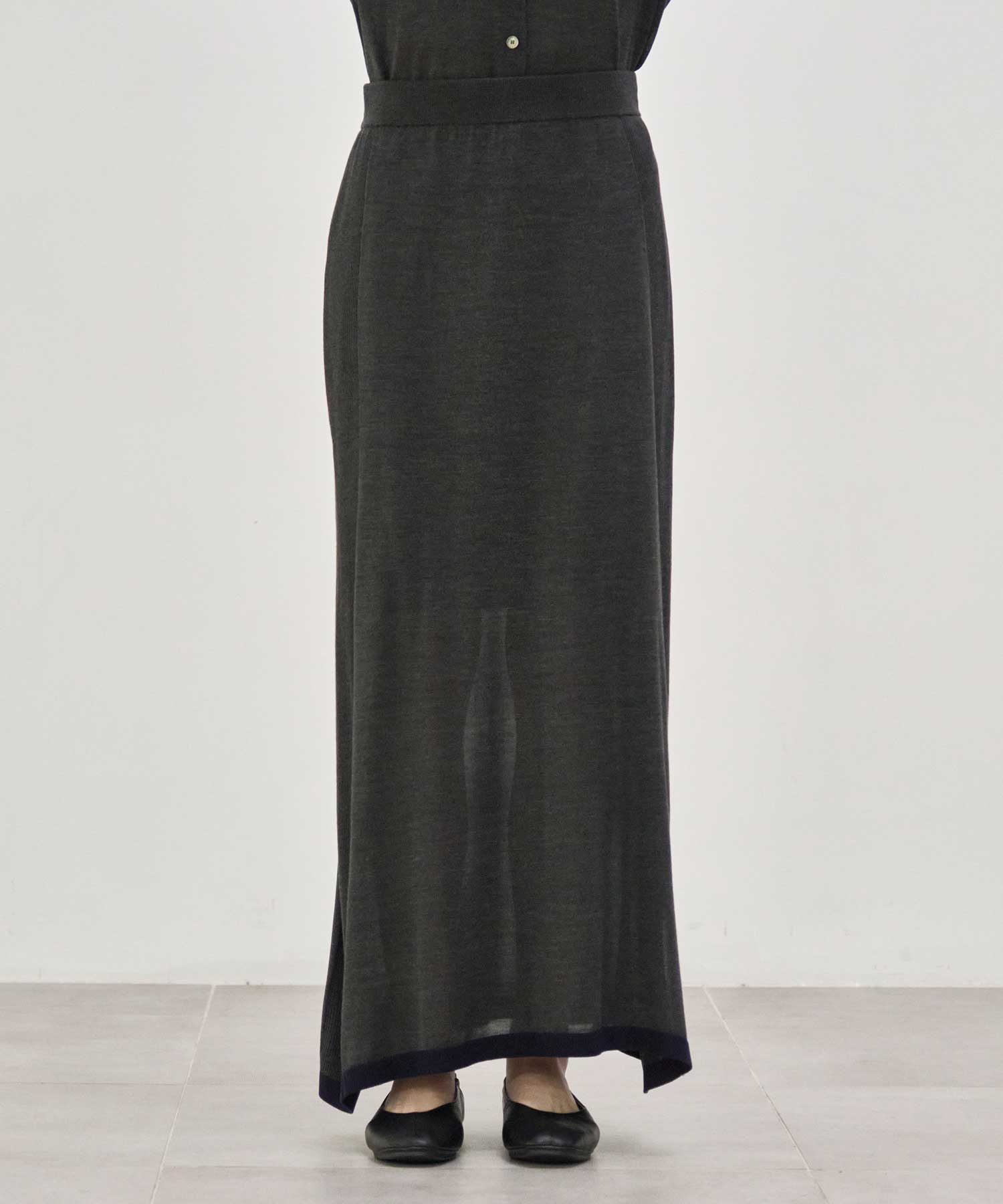 別注 Washable Silk Pencil Skirt CINOH