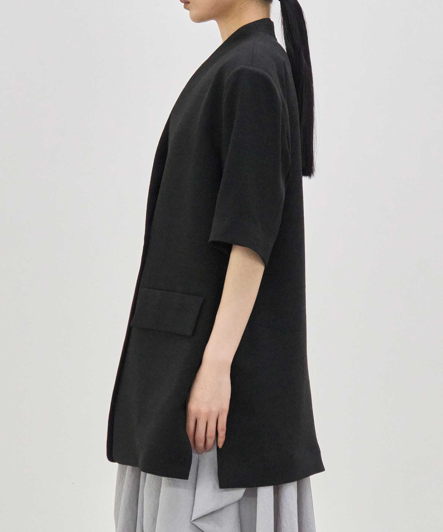 別注 side slit harf sleeve jacket Louren