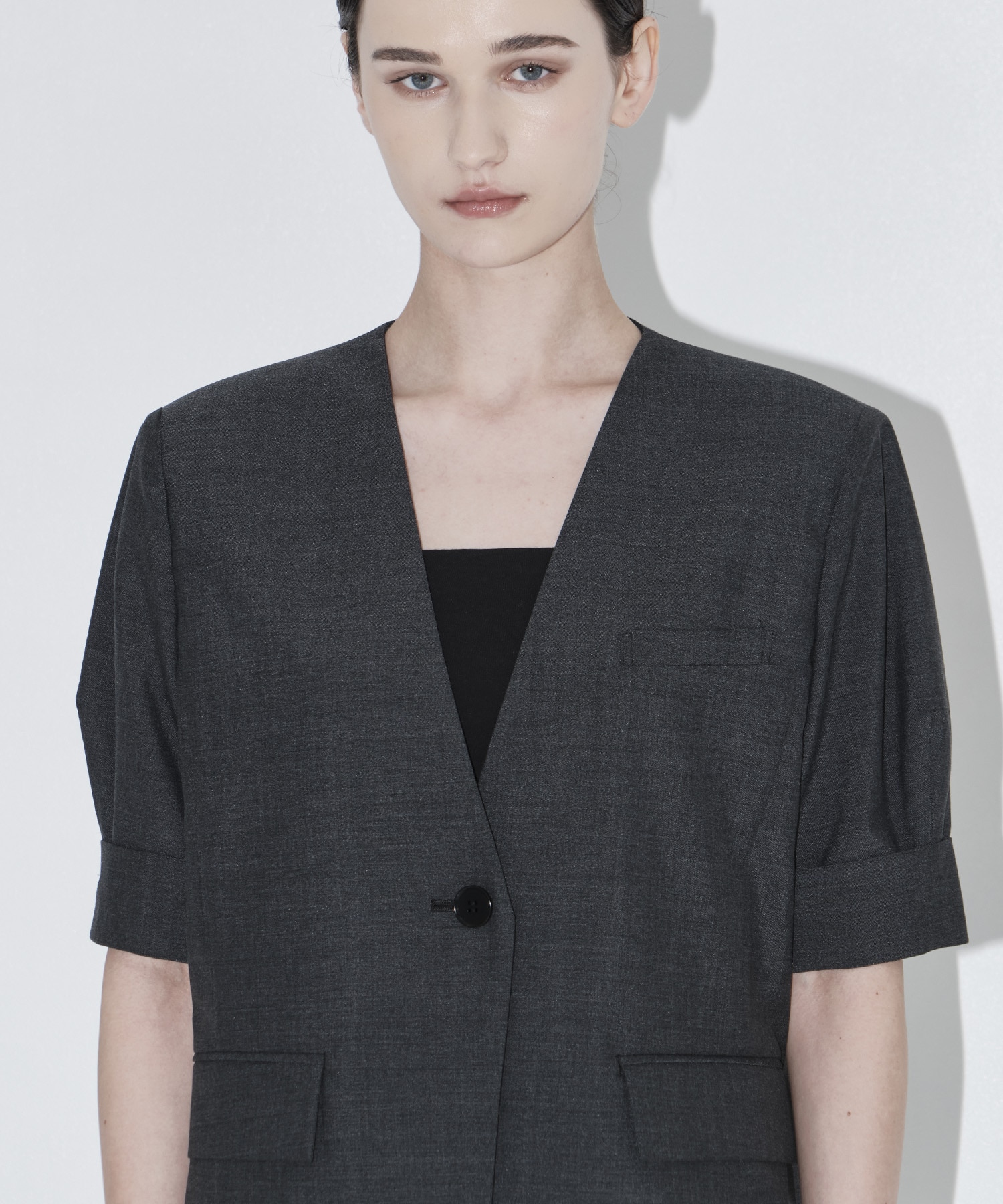 Half Sleeve Collarless Jacket THE TOKYO