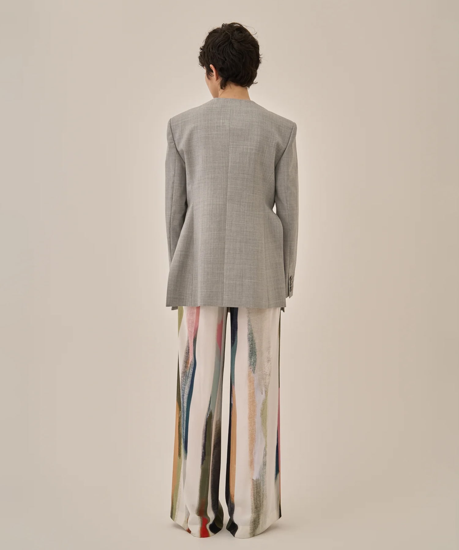 Heather side slit  jacket GY AKIRANAKA