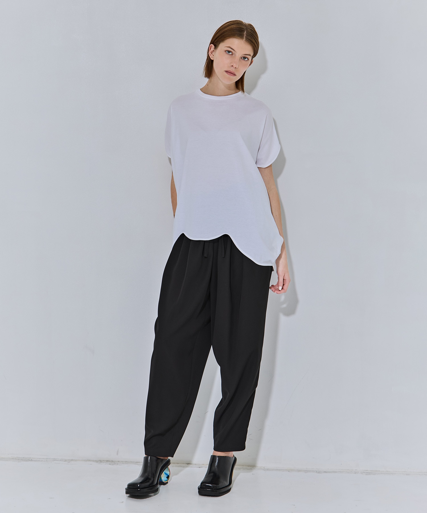 SCALLOP WIDE T-SHIRT ENFOLD