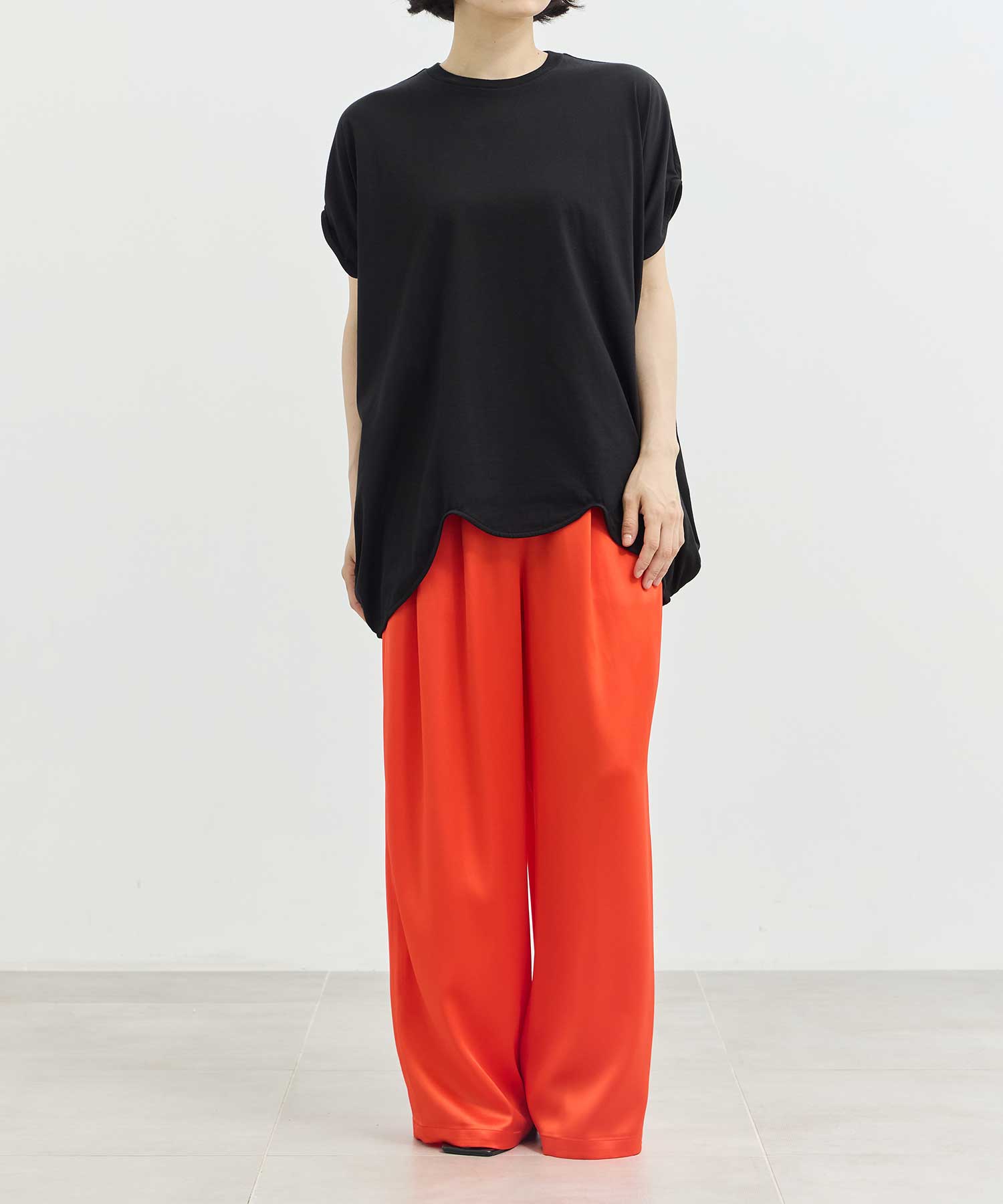 SCALLOP WIDE T-SHIRT ENFOLD